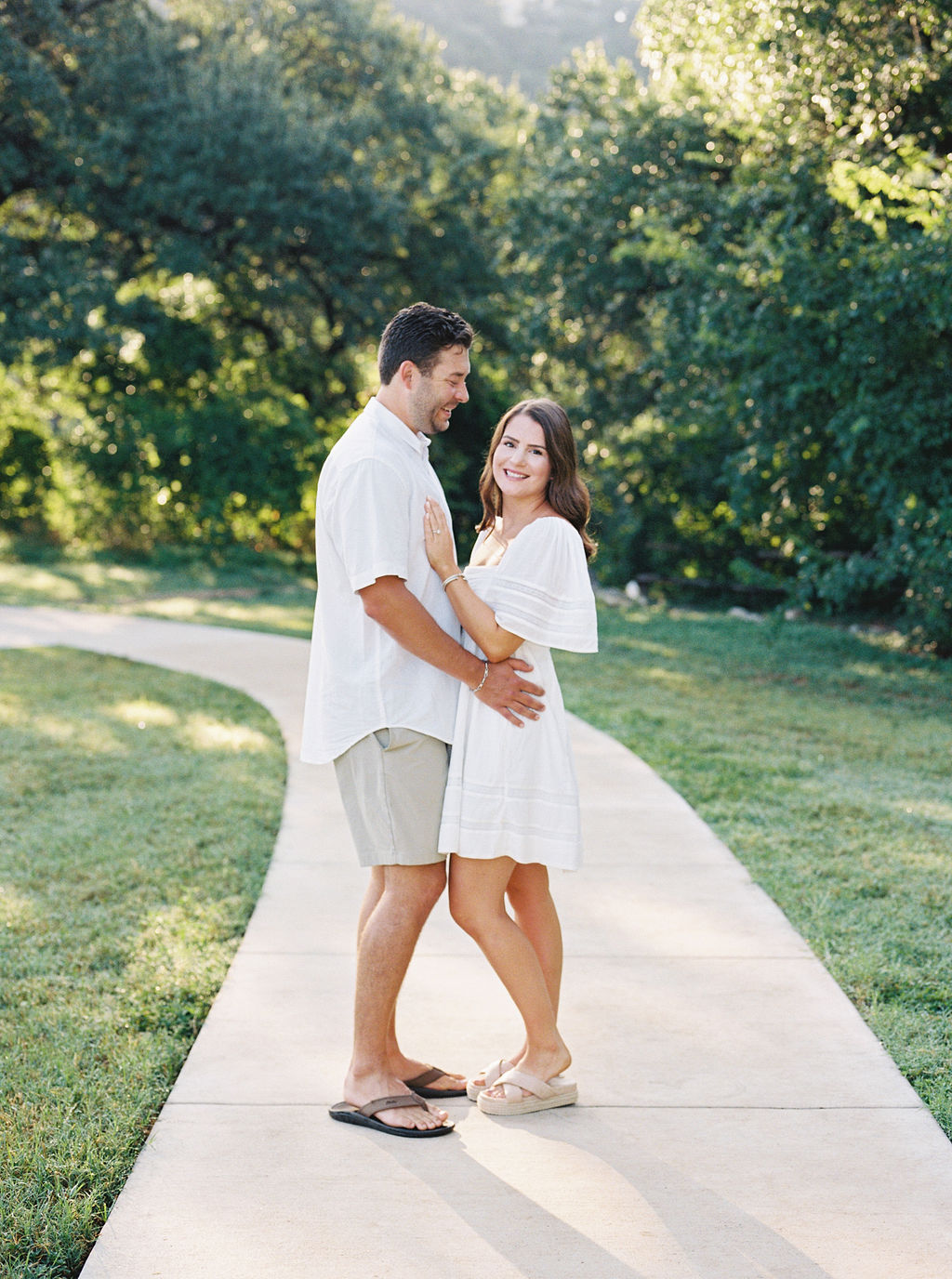 Laguna Gloria Engagement Photos on Film