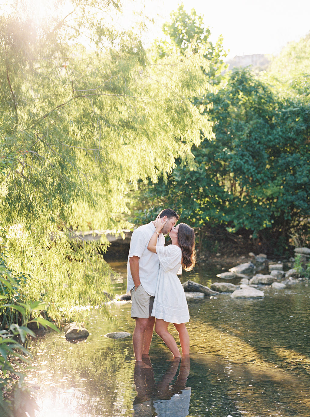 Laguna Gloria Engagement Photos on Film