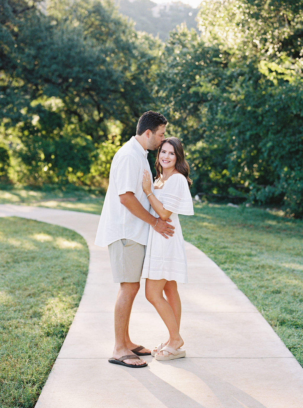 Laguna Gloria Engagement Photos on Film