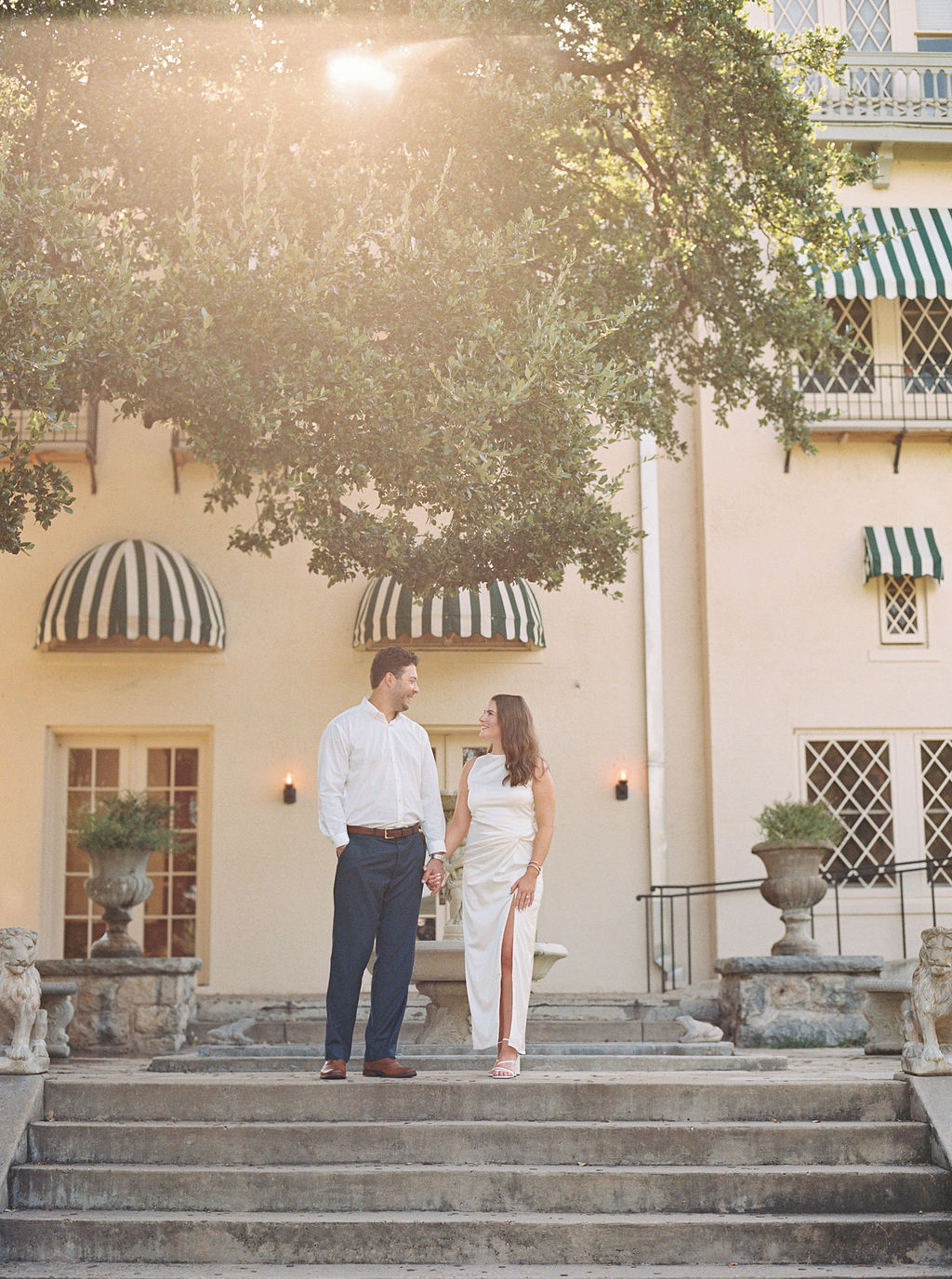 Laguna Gloria Engagement Photos on Film