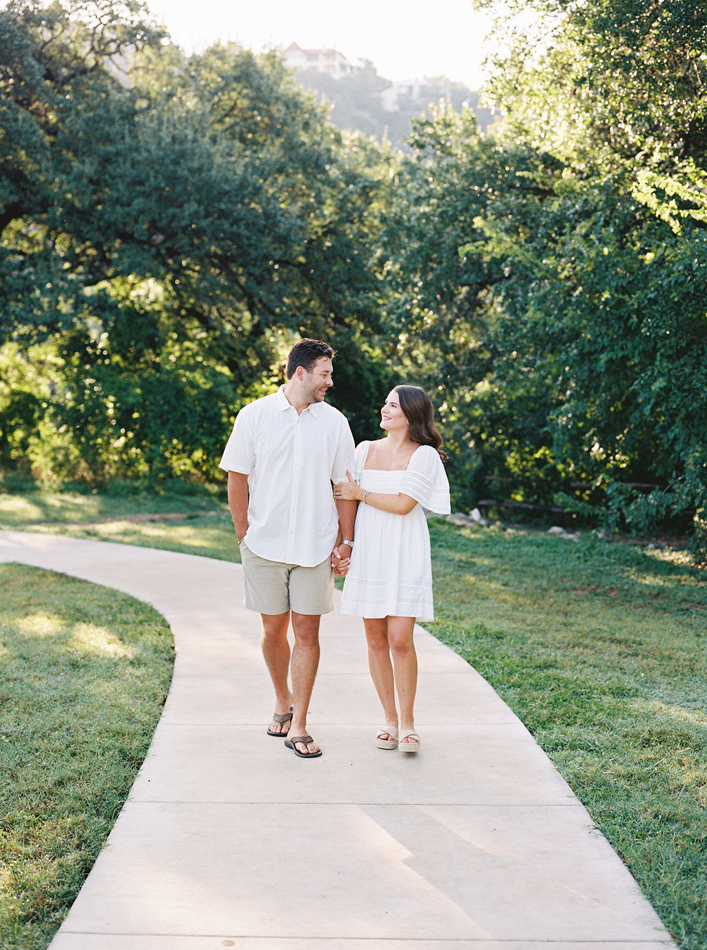 Laguna Gloria Engagement Photos on Film