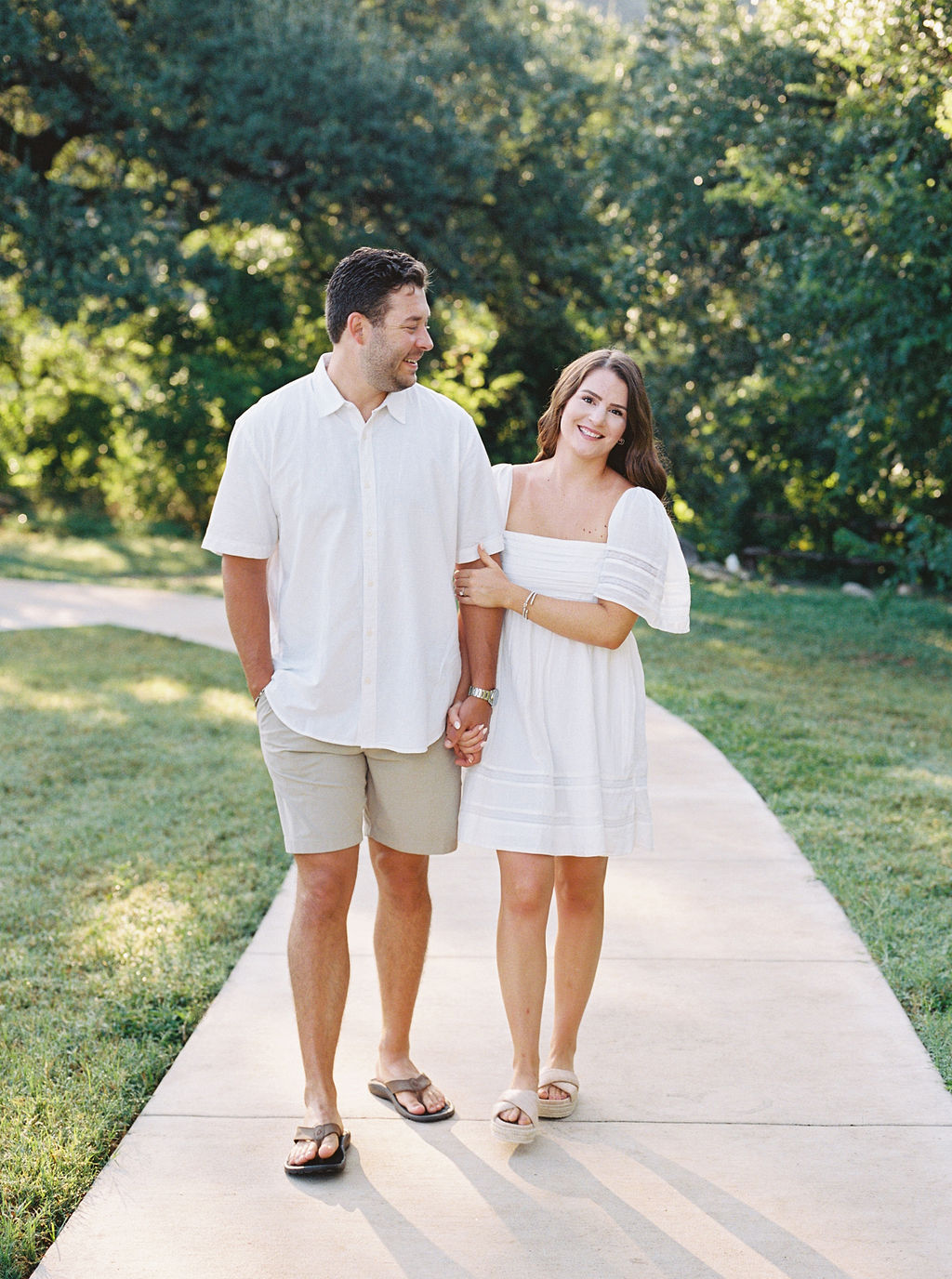 Laguna Gloria Engagement Photos on Film