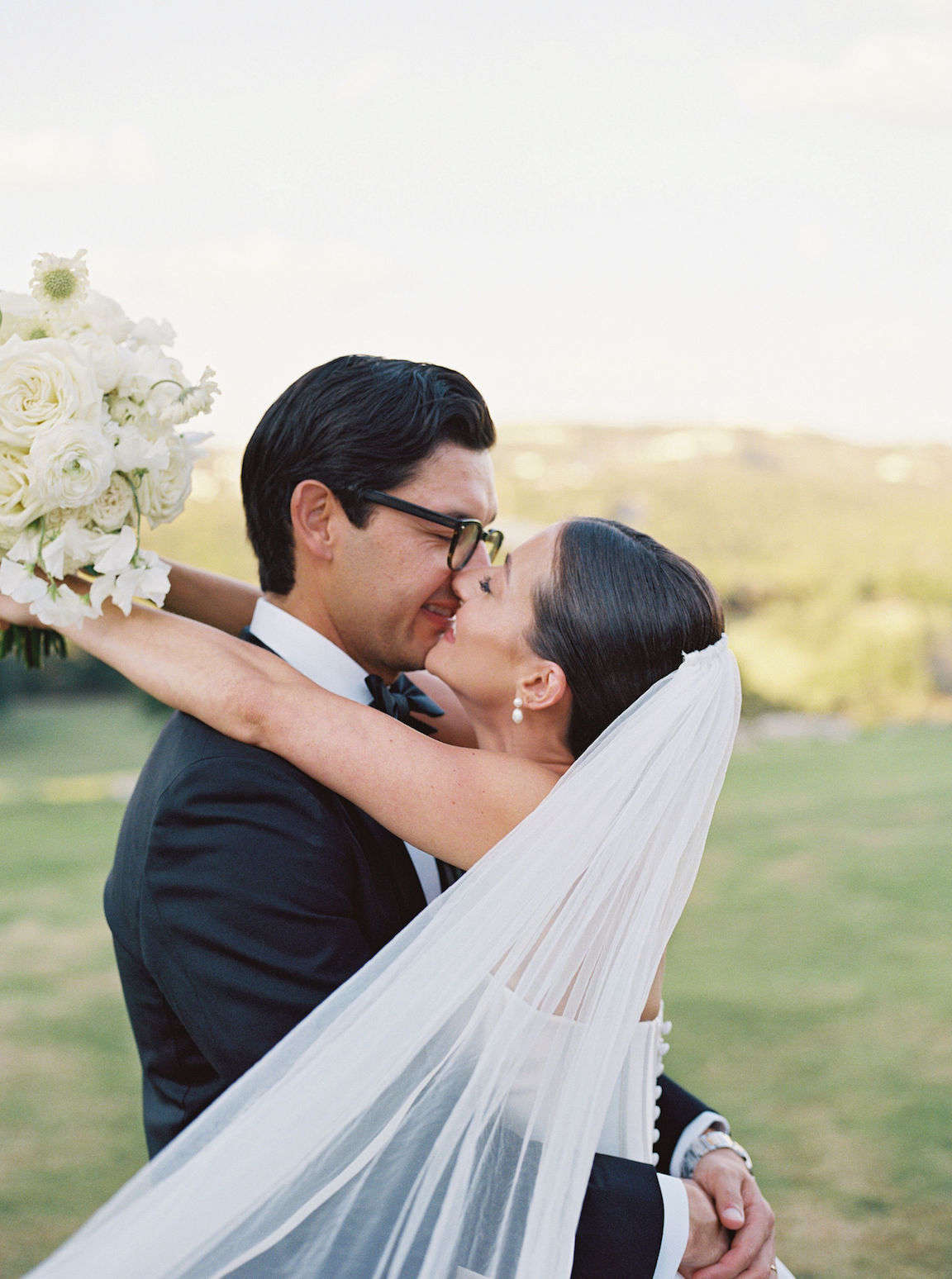 Omni Barton Creek Wedding bride groom portraits
