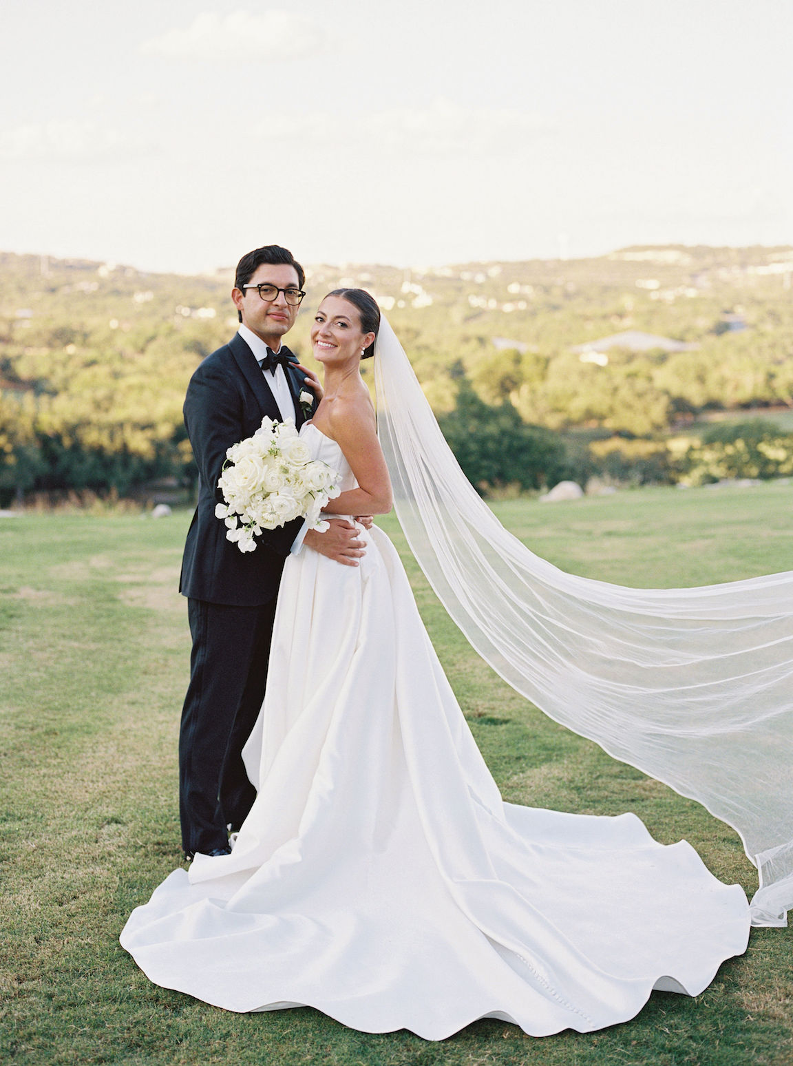 Omni Barton Creek Wedding bride groom portraits