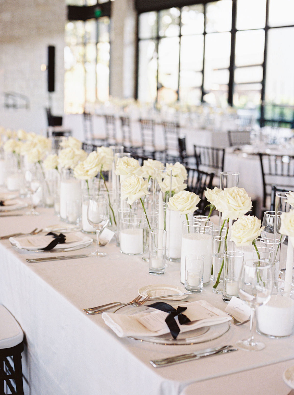 elegant Omni Barton Creek Wedding reception details with lush white florals