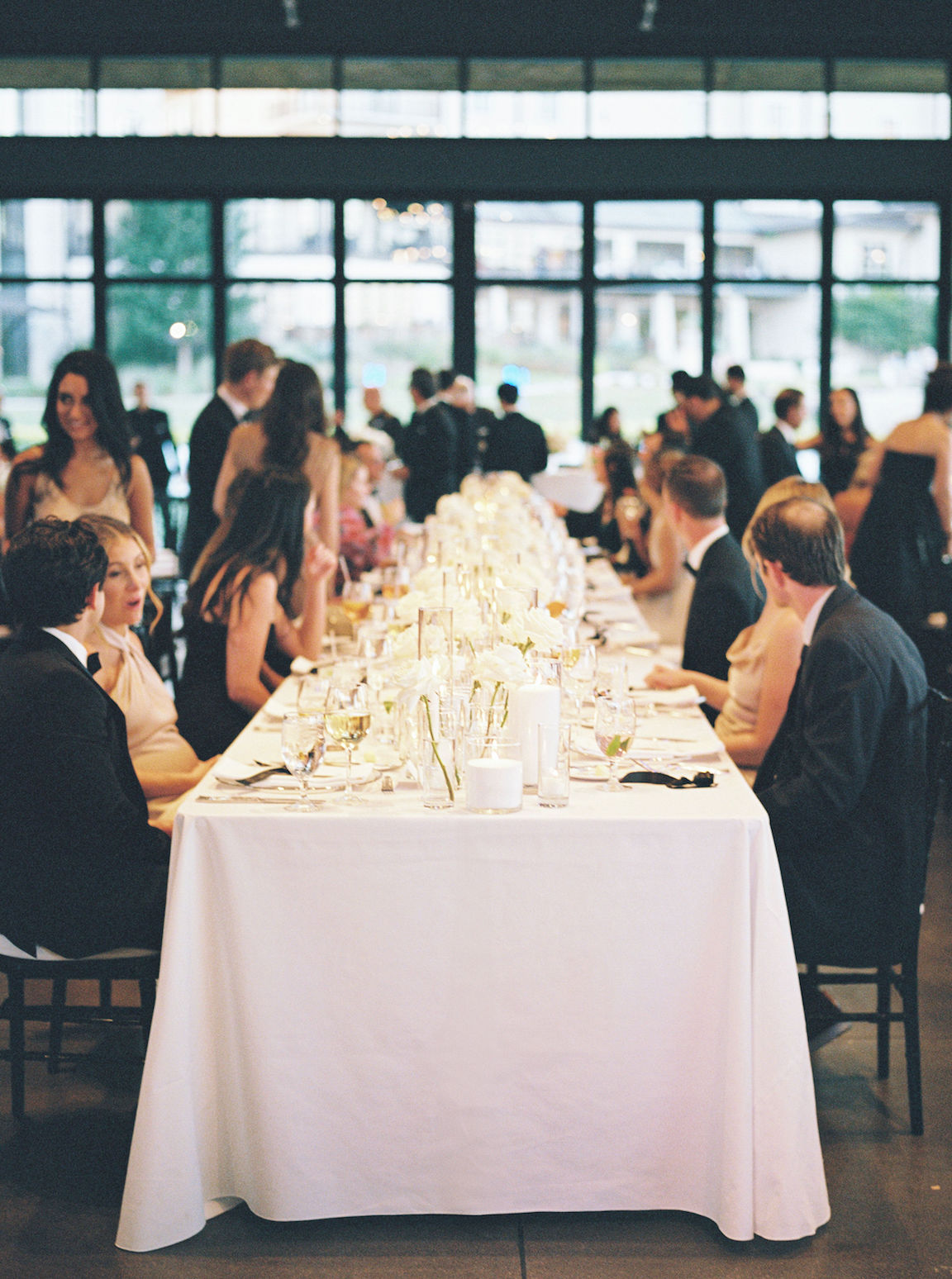 elegant Omni Barton Creek Wedding reception details with lush white florals