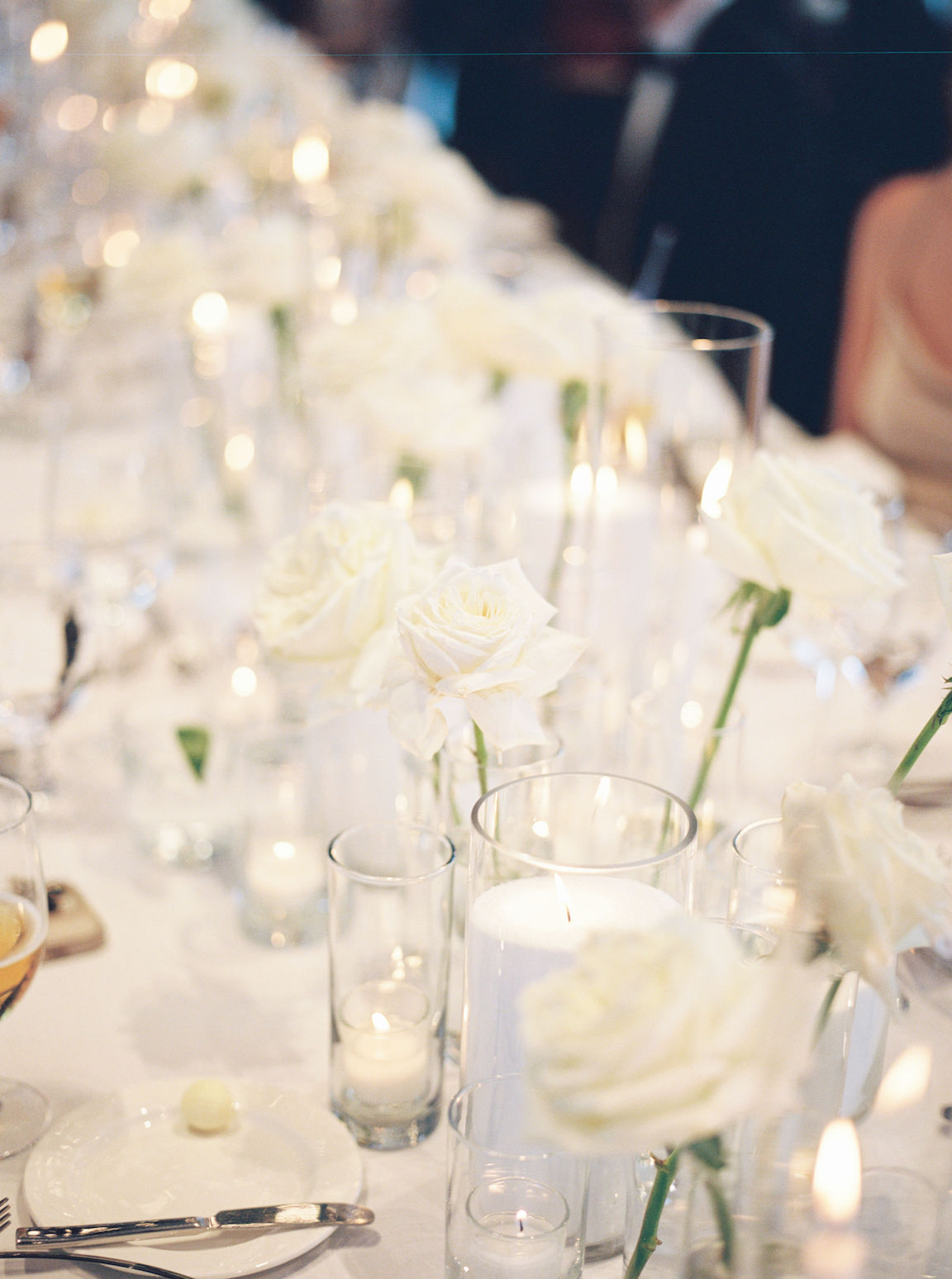 elegant Omni Barton Creek Wedding reception details with lush white florals