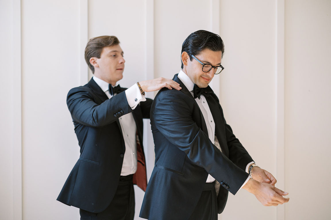 Omni Barton Creek Wedding groom getting ready