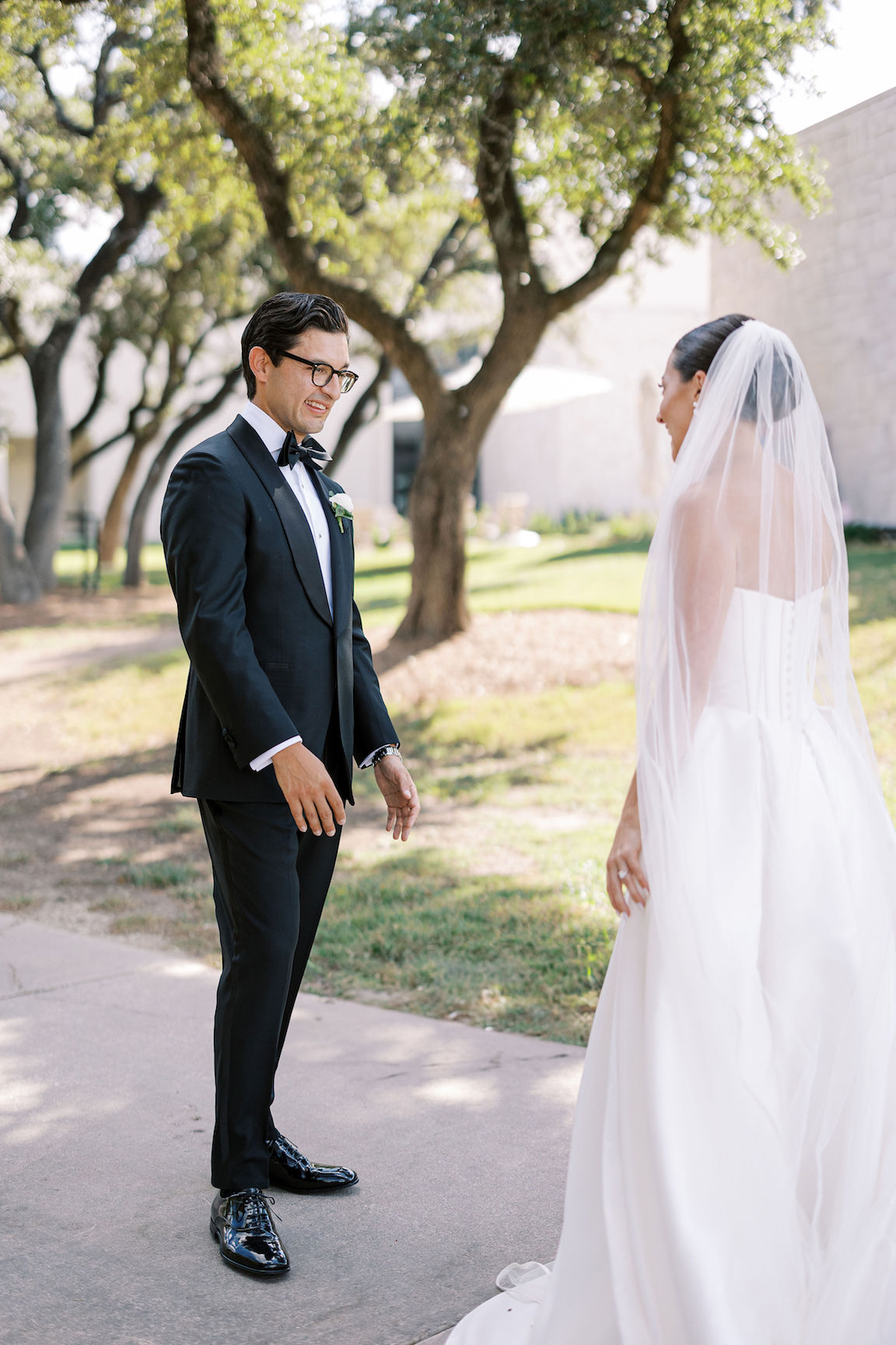Omni Barton Creek Wedding bride groom first look