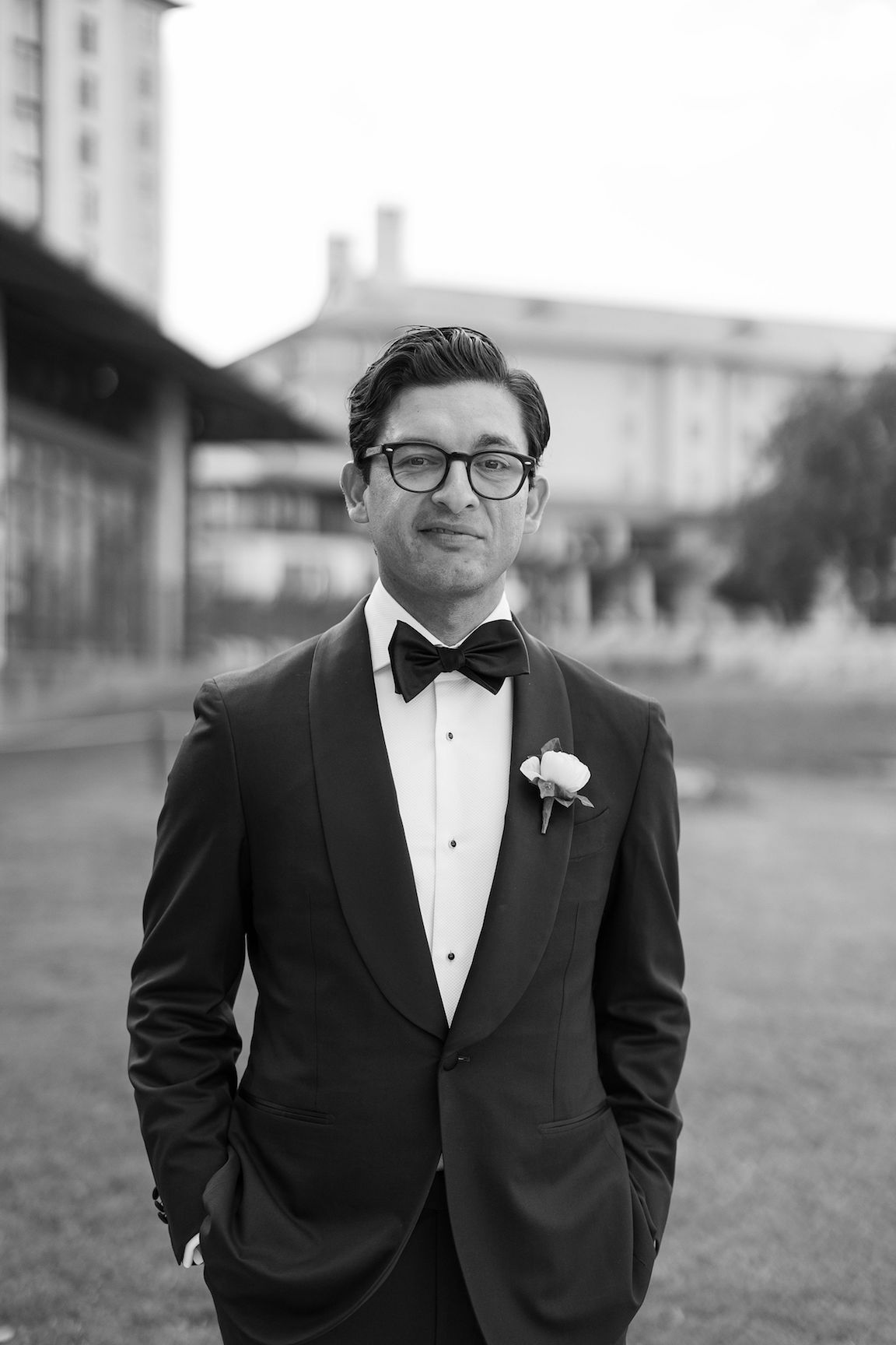 Omni Barton Creek Wedding groom portrait