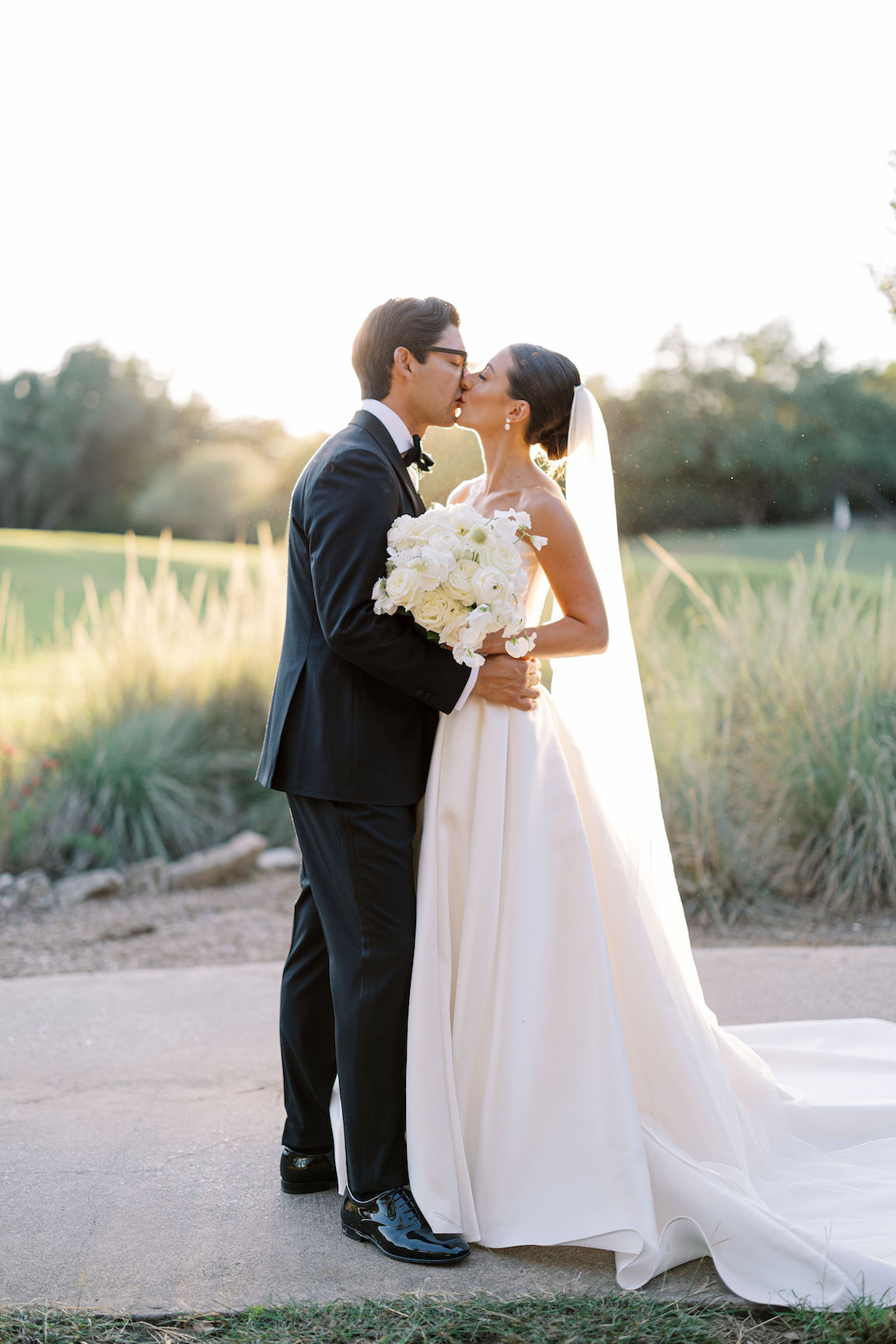 Omni Barton Creek Wedding bride groom portraits