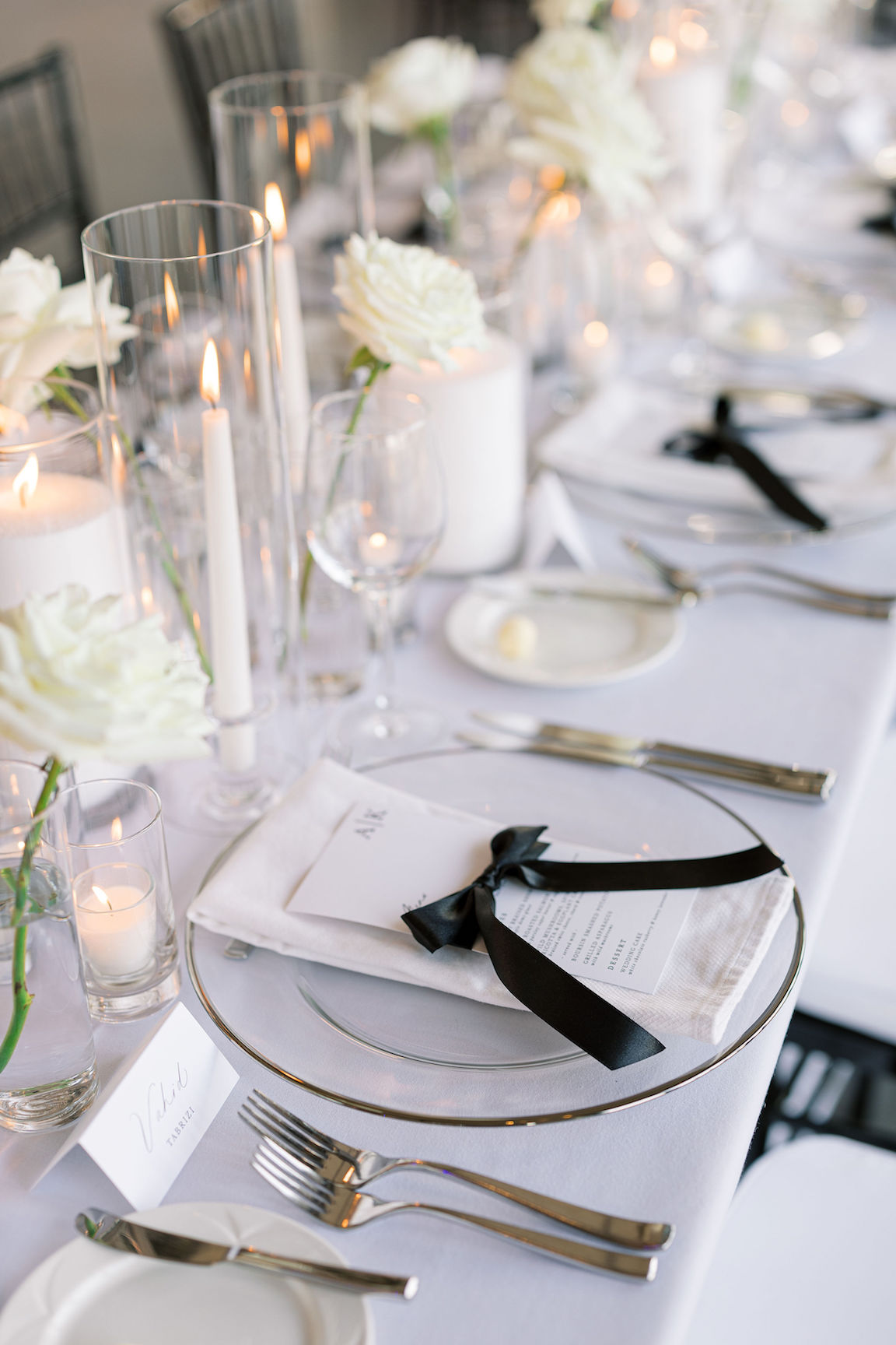 elegant Omni Barton Creek Wedding reception details with lush white florals