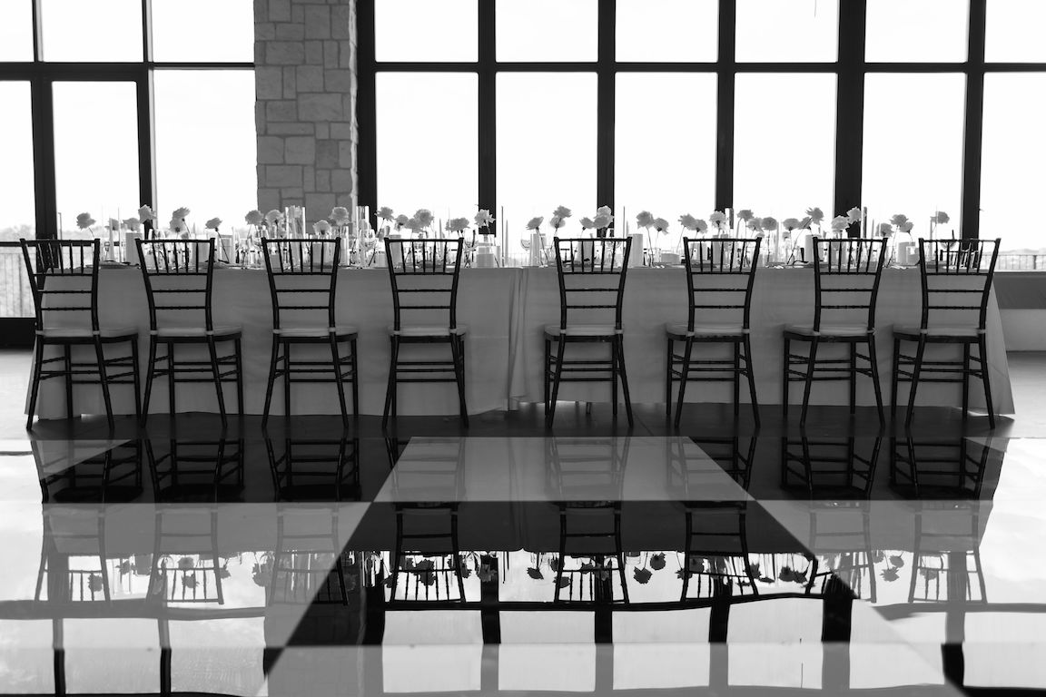 elegant Omni Barton Creek Wedding reception details with lush white florals