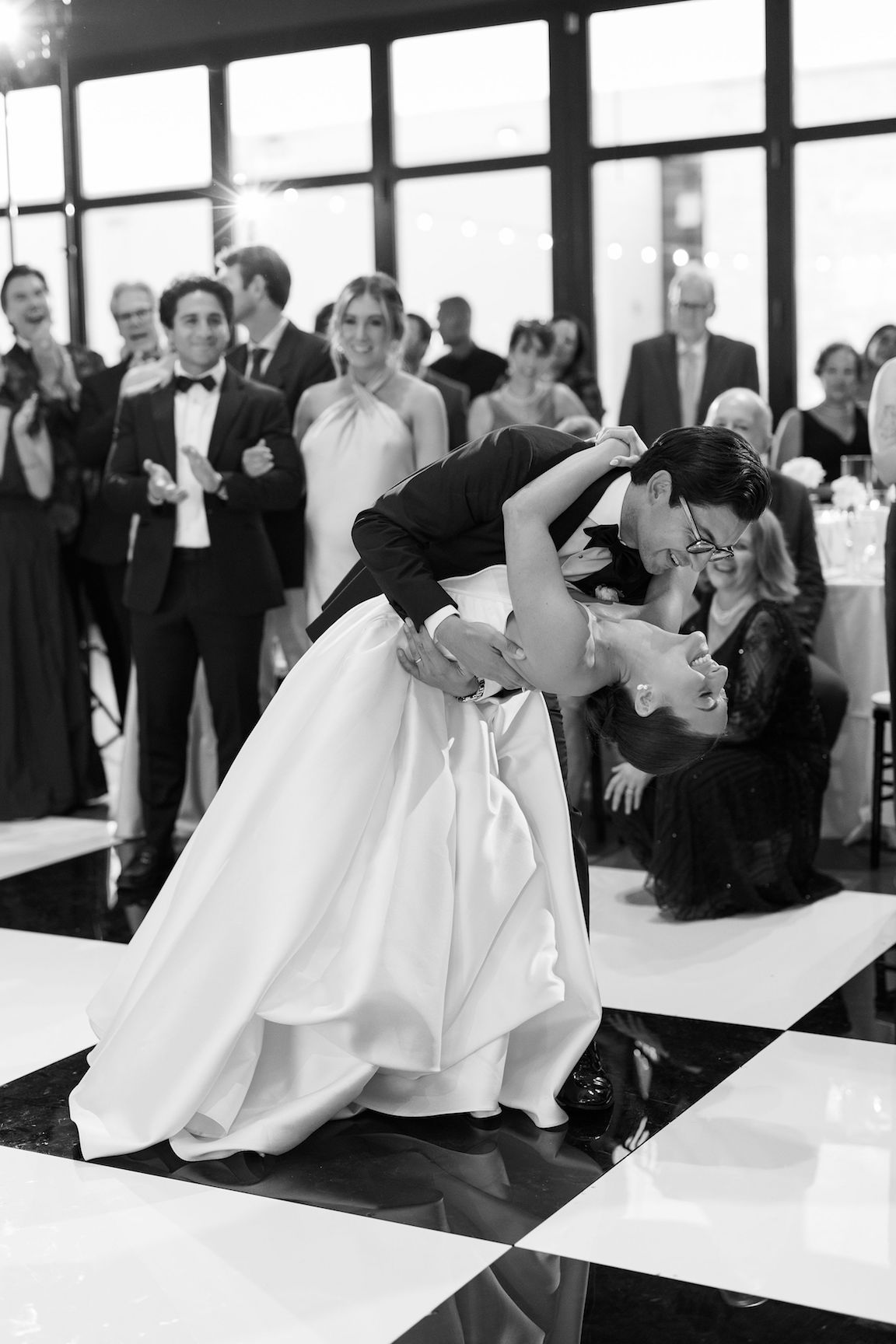 elegant Omni Barton Creek Wedding reception bride and groom dancing