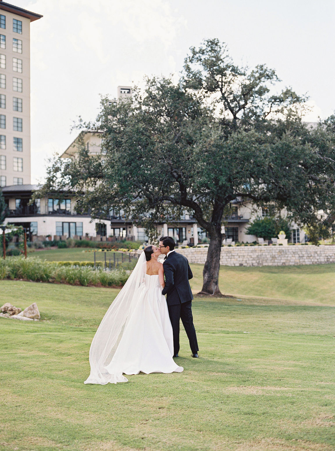Omni Barton Creek Wedding bride groom portraits