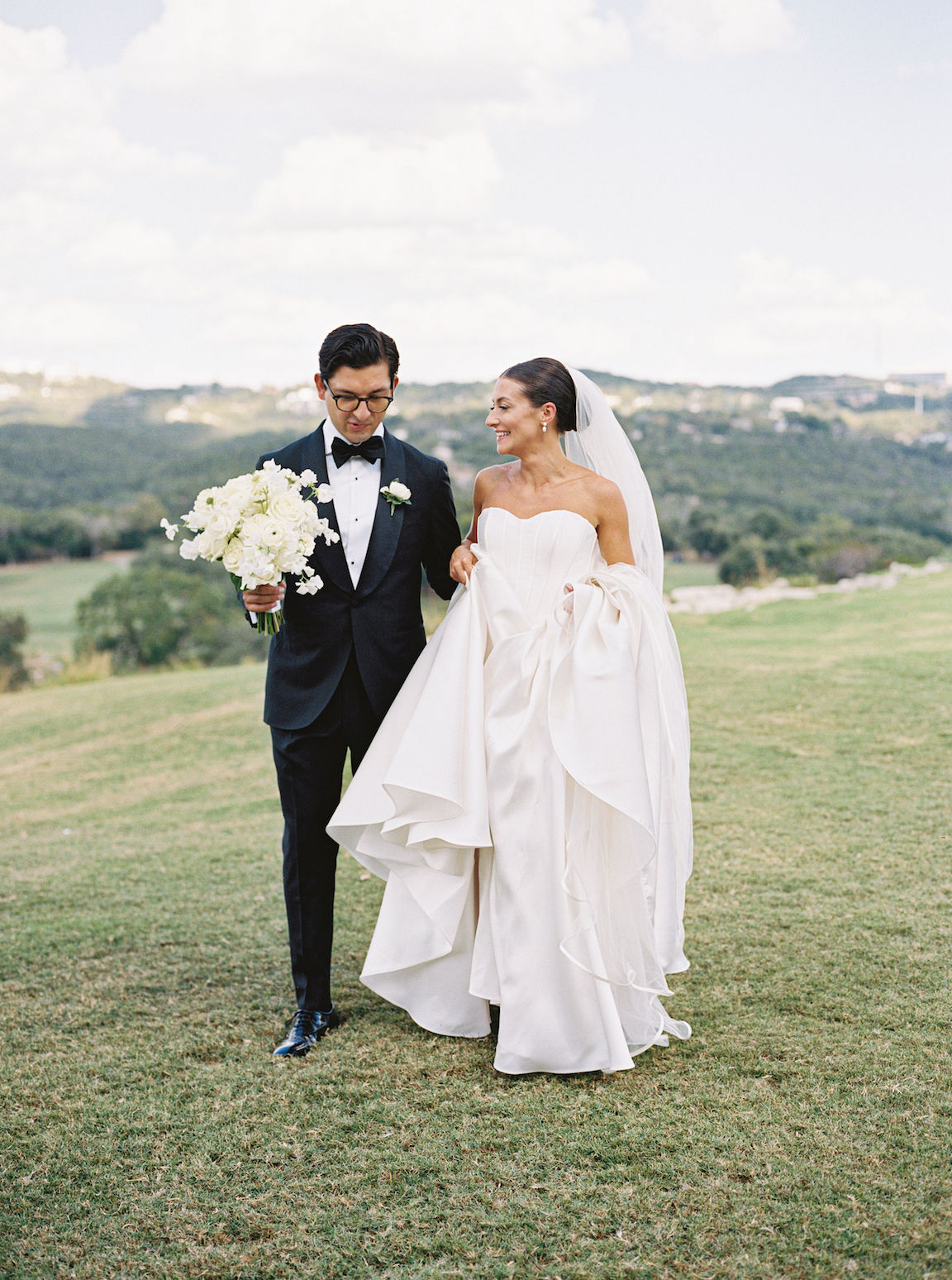 Omni Barton Creek Wedding bride groom portraits