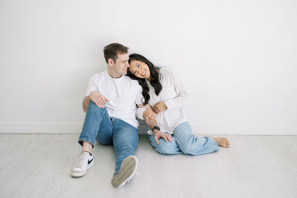 Classic Austin maternity photos of Tiffani and Adam