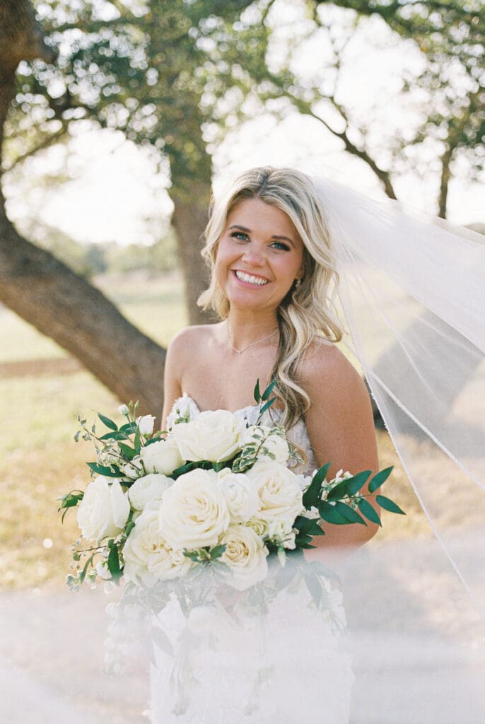 Candid laughter during golden hour portraits at Dos Palomas Ranch