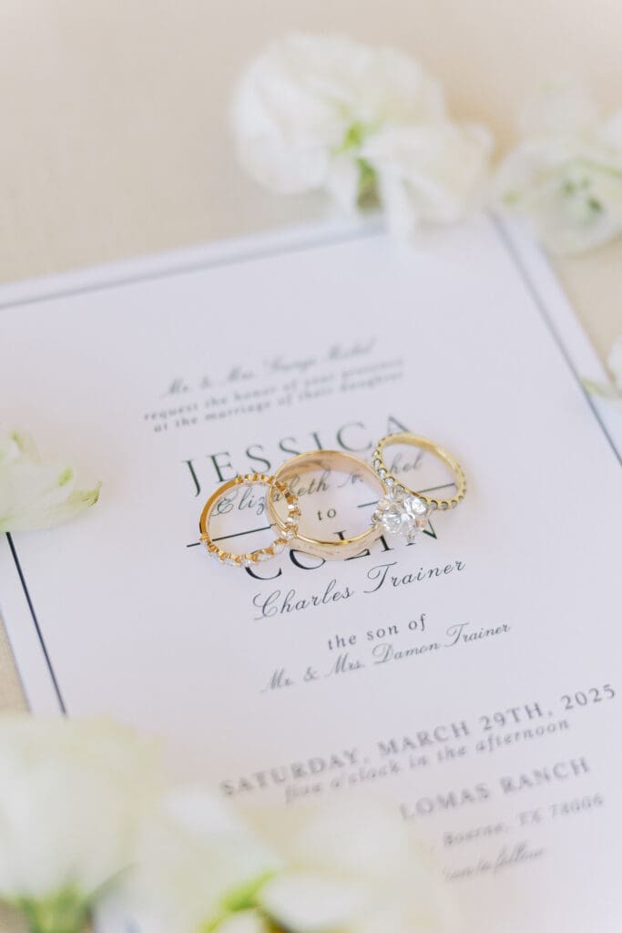 Elegant Dos Palomas Ranch wedding with lush white florals