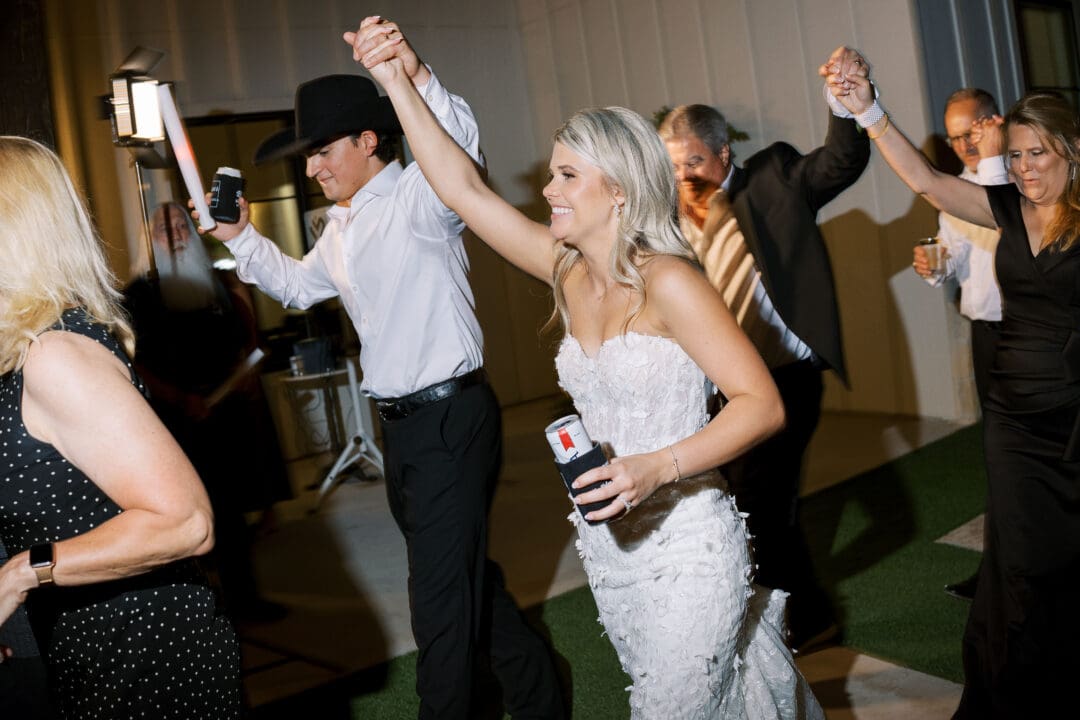 Fun reception at Dos Palomas Ranch wedding photographed by Diana Brewer