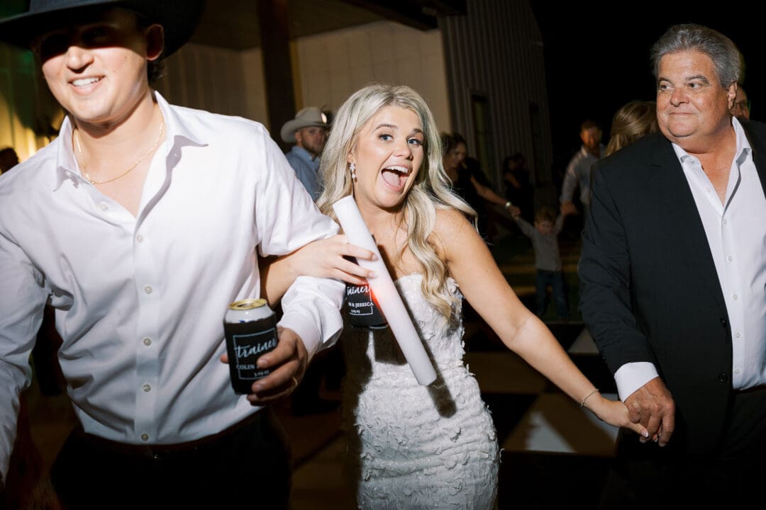 Fun reception at Dos Palomas Ranch wedding photographed by Diana Brewer
