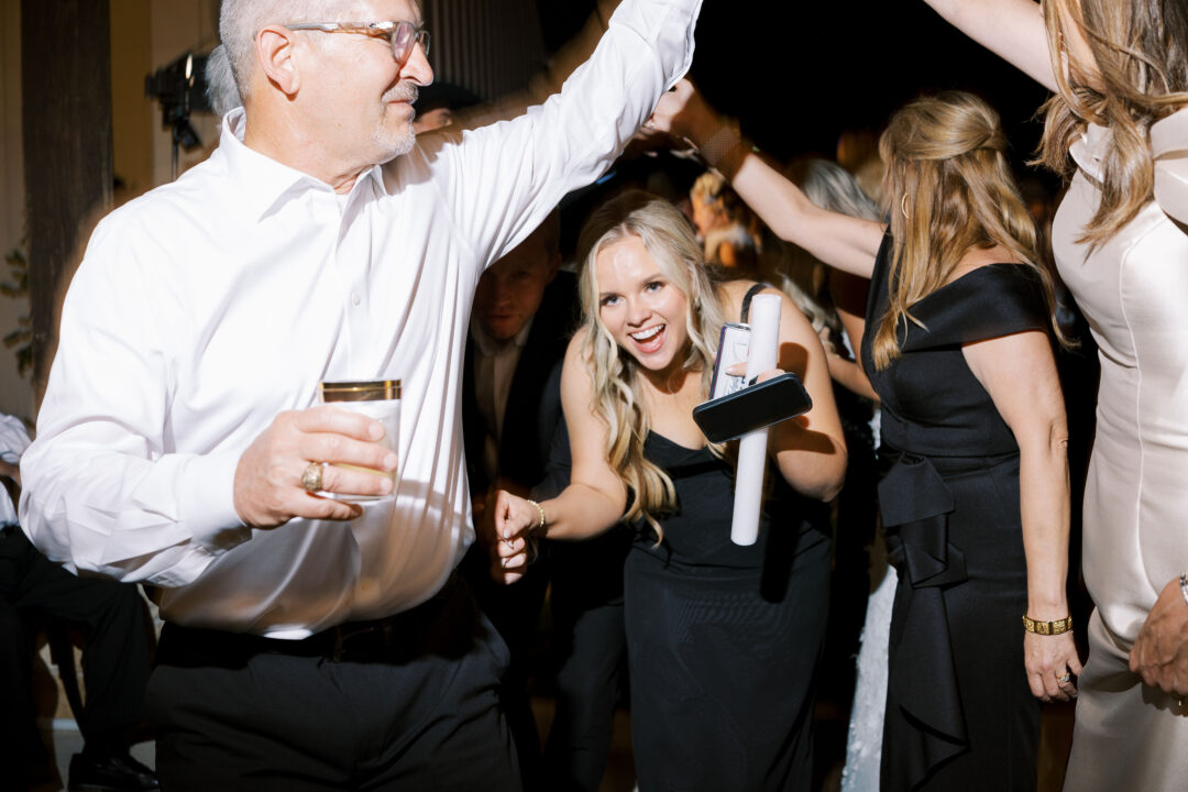 Fun reception at Dos Palomas Ranch wedding photographed by Diana Brewer