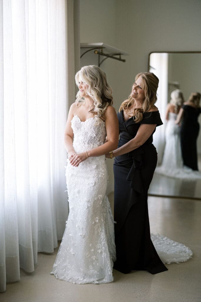 Elegant Dos Palomas Ranch wedding bride getting ready