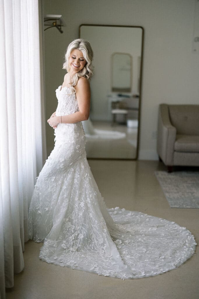 Elegant Dos Palomas Ranch wedding bride getting ready