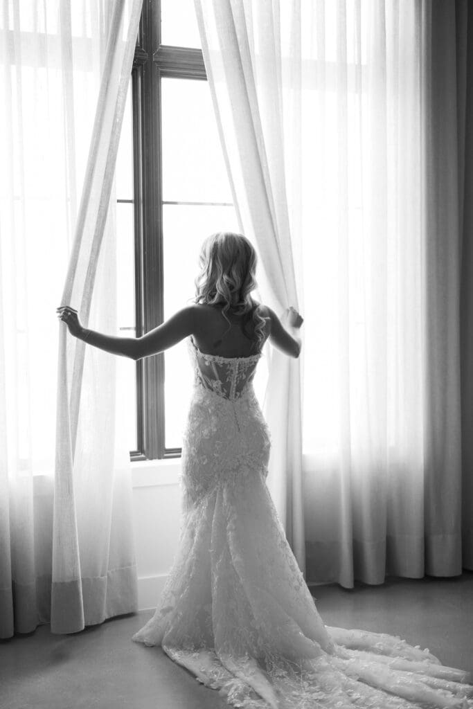 Elegant Dos Palomas Ranch wedding bride getting ready