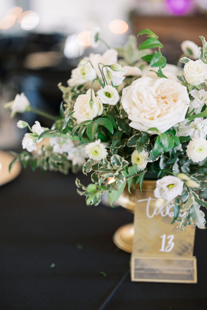 Elegant ranch wedding with refined black and white décor