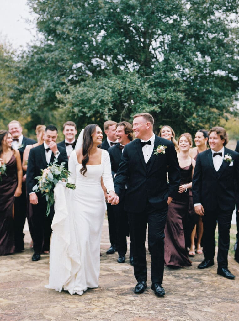 Romantic fall wedding portraits at RoseBridge Estate Austin