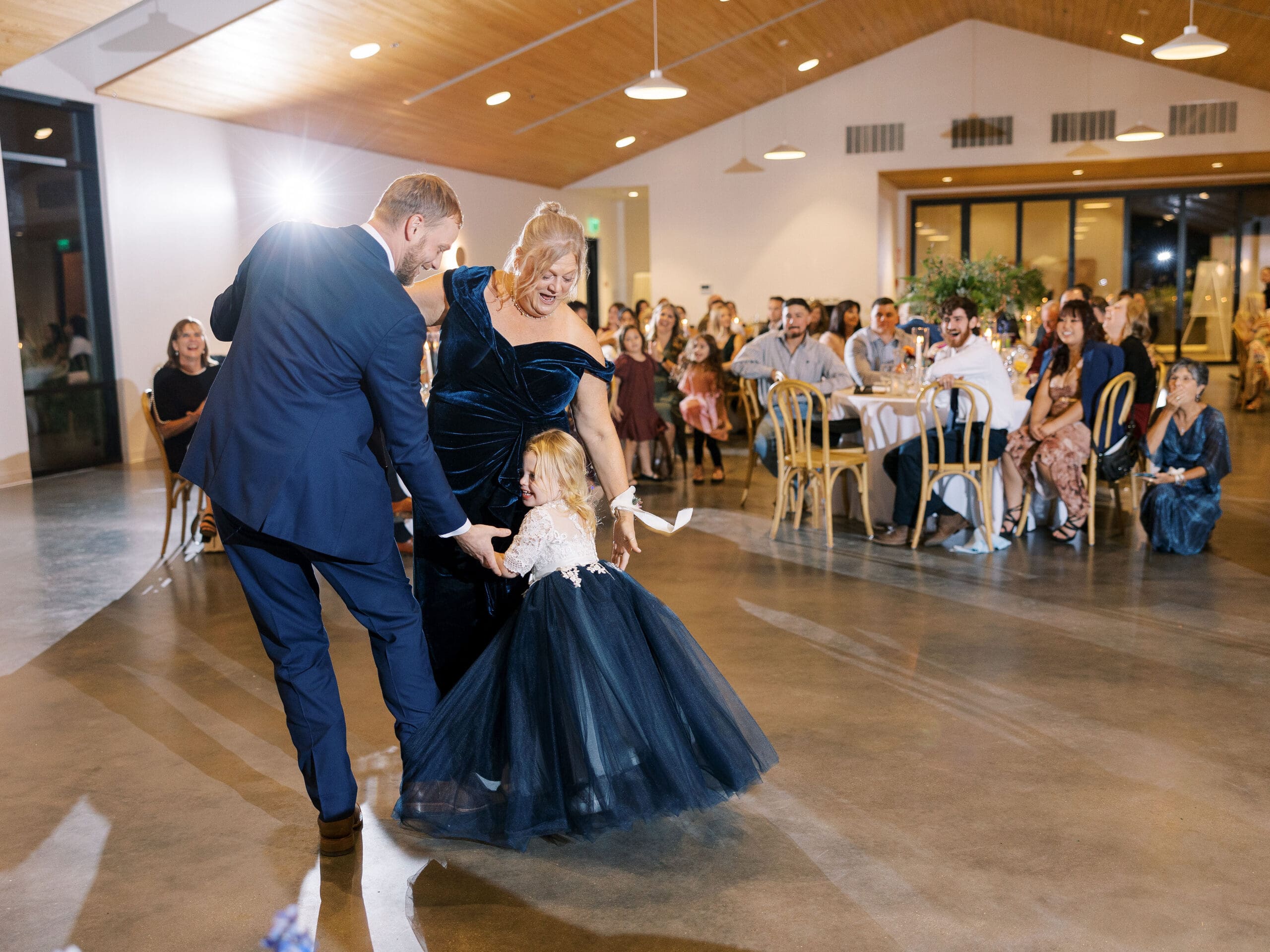 Wedding party celebrating at The Grand Lady venue in Austin