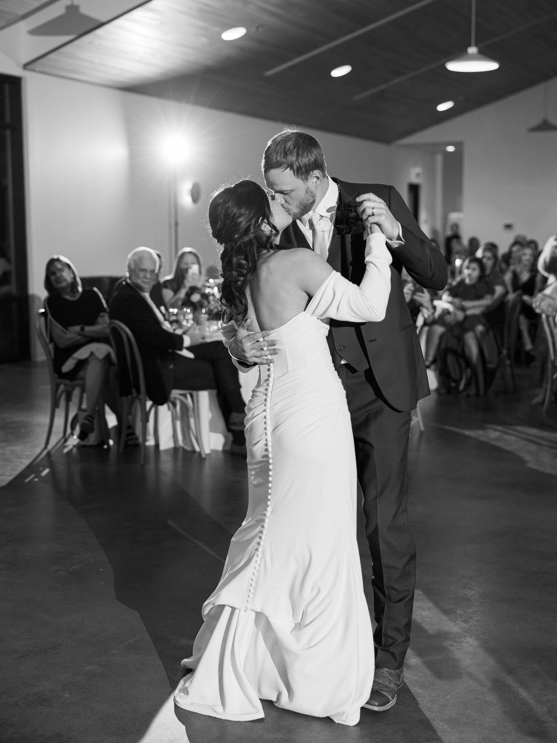 Wedding party celebrating at The Grand Lady venue in Austin