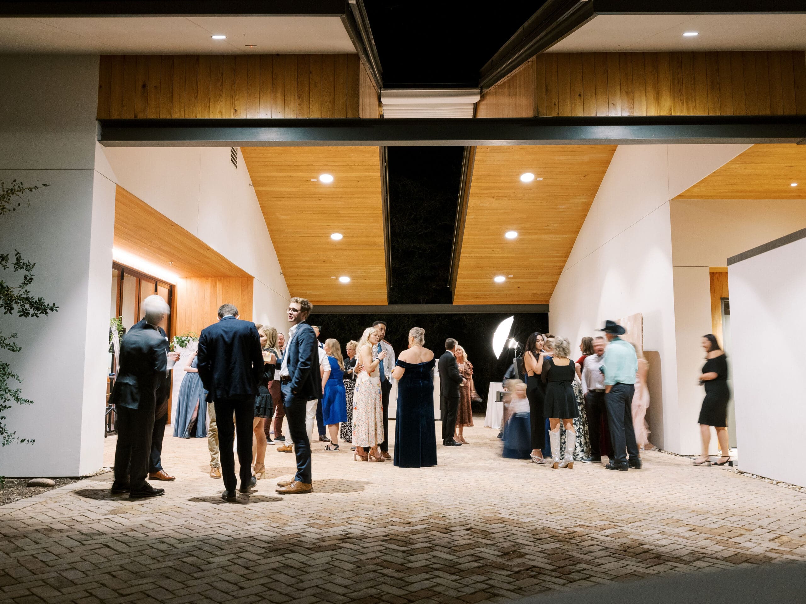Wedding party celebrating at The Grand Lady venue in Austin