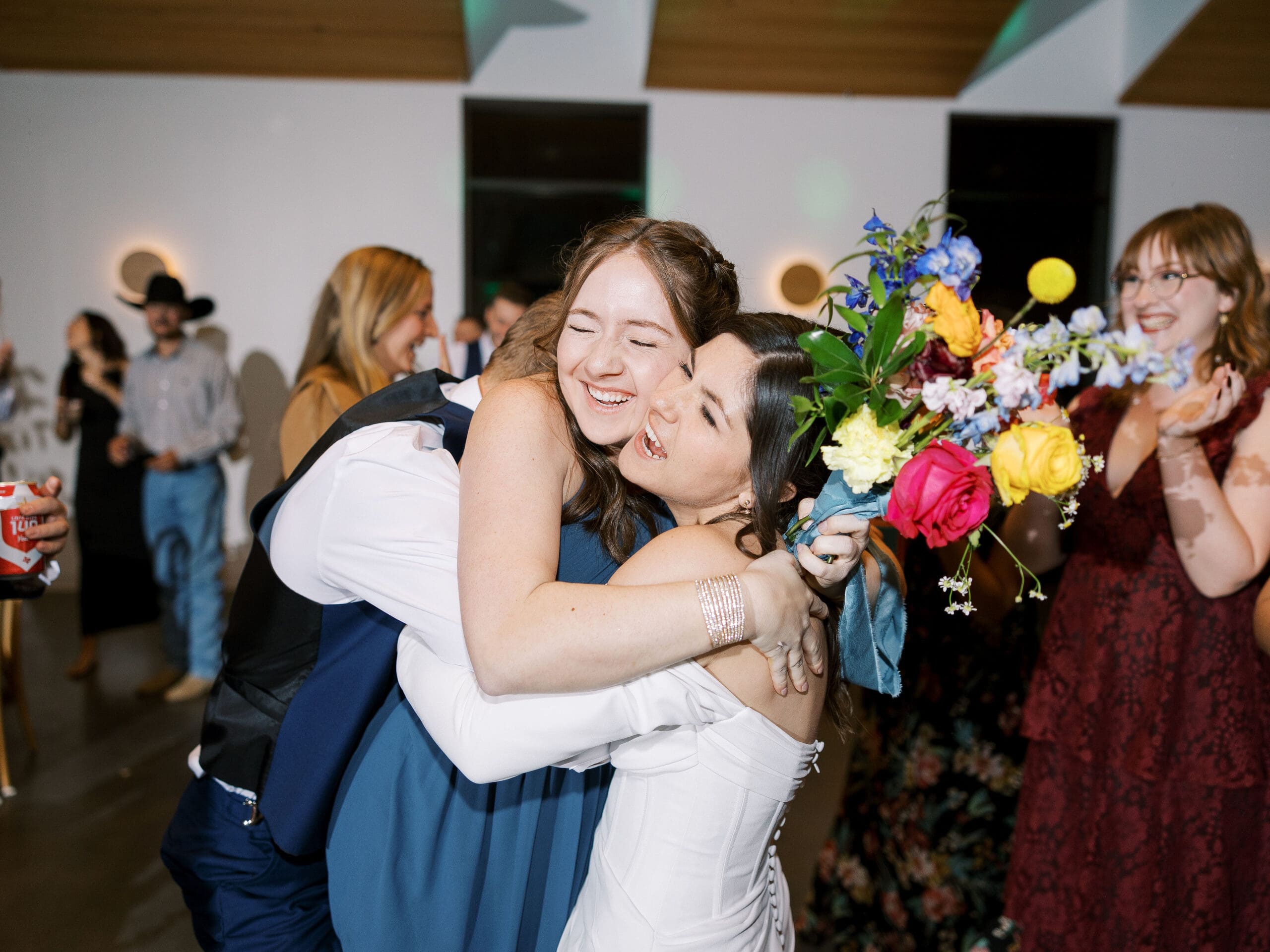 Wedding party celebrating at The Grand Lady venue in Austin