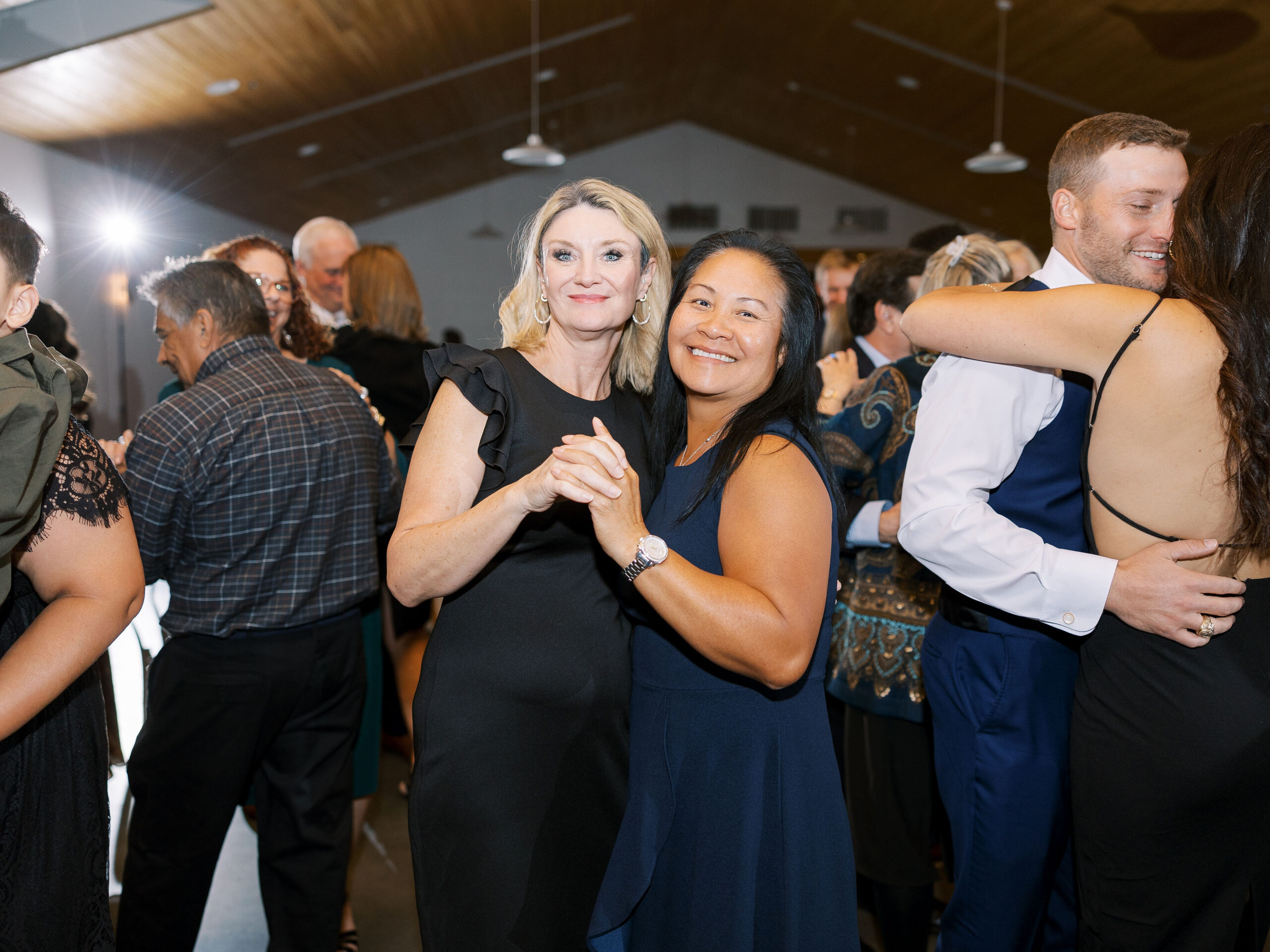 Wedding party celebrating at The Grand Lady venue in Austin