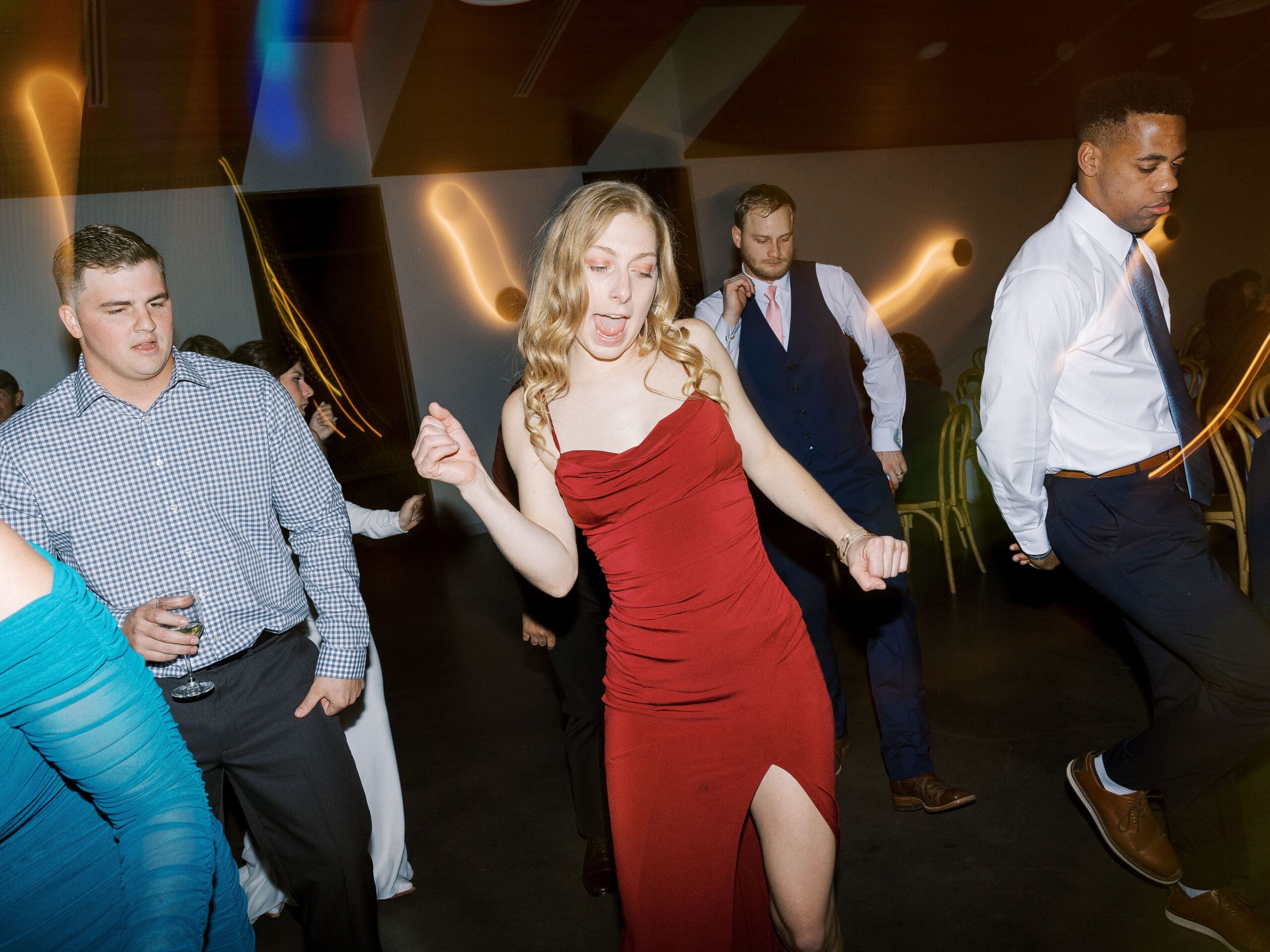 Joyful wedding reception celebration at the grand Lady Austin