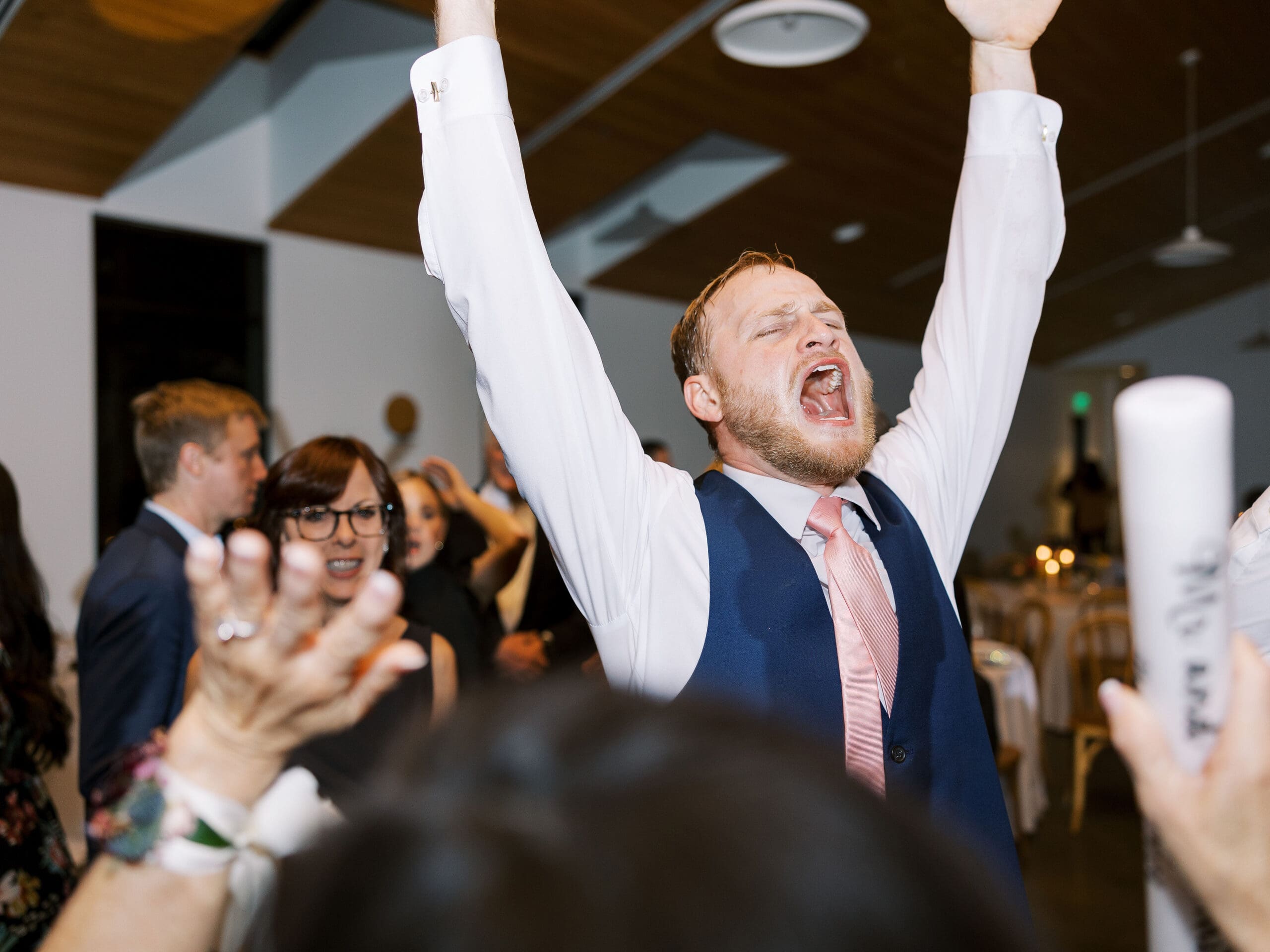 Joyful wedding reception celebration at the grand Lady Austin
