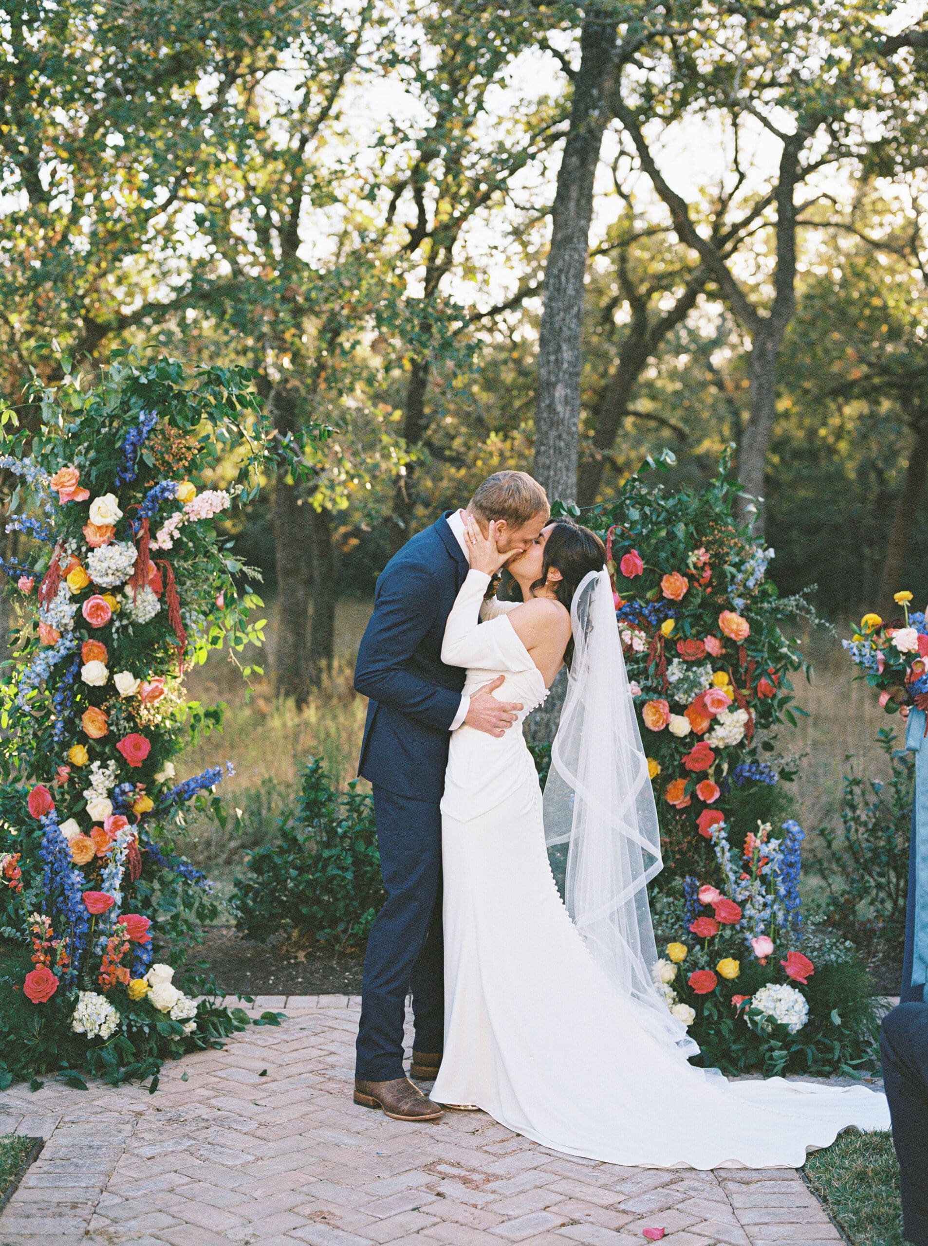 Emotional Austin wedding ceremony at The Grand Lady venue on film