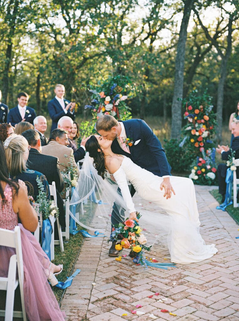 Emotional Austin wedding ceremony at The Grand Lady venue on film