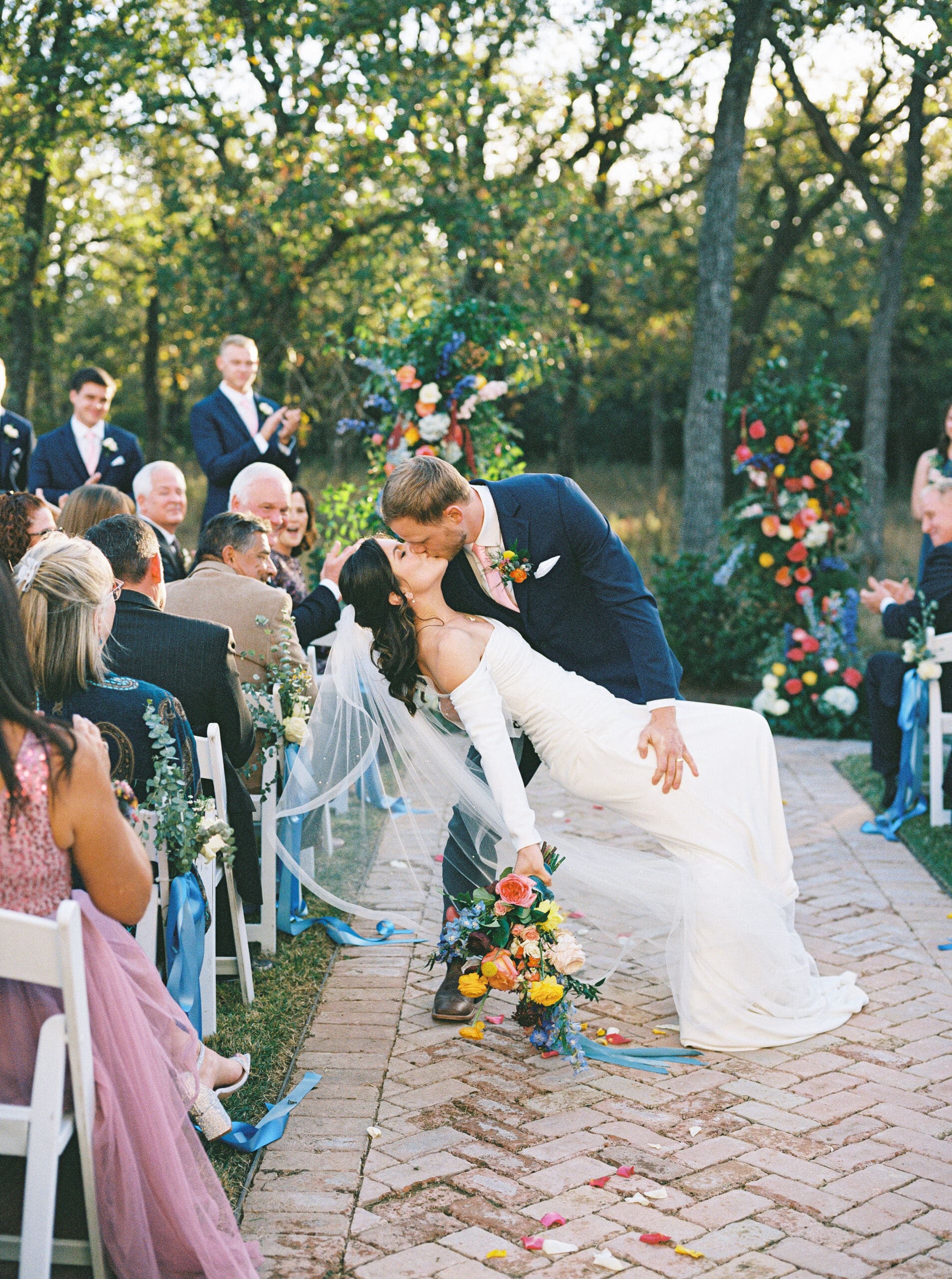 Emotional Austin wedding ceremony at The Grand Lady venue on film