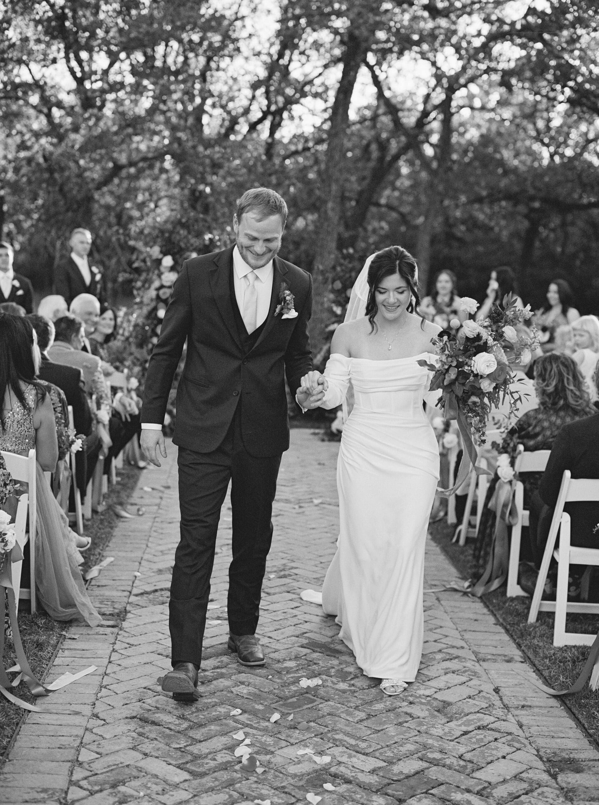 Emotional Austin wedding ceremony at The Grand Lady venue on film