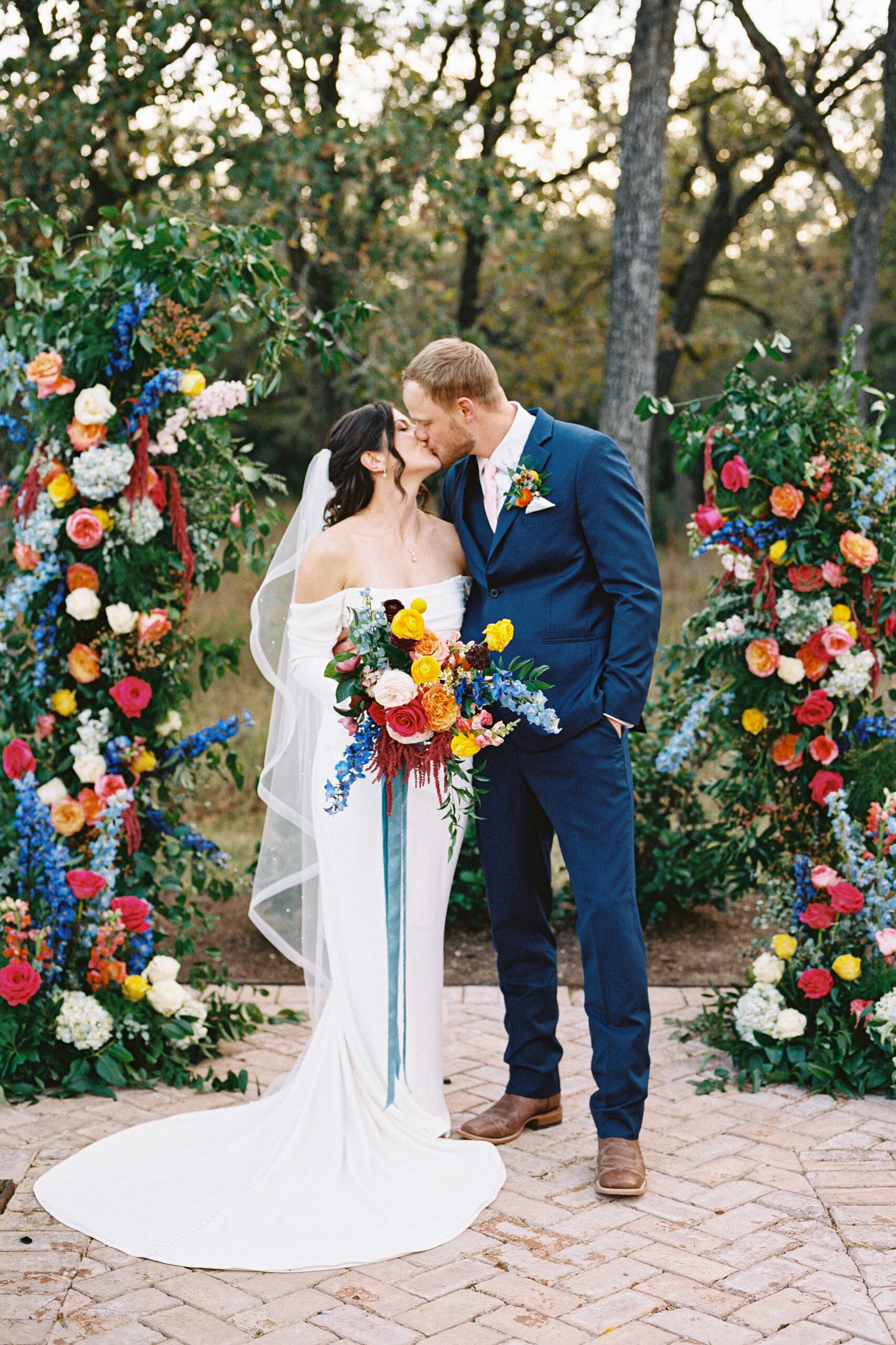 The Grand Lady Austin wedding with joyful bride and groom