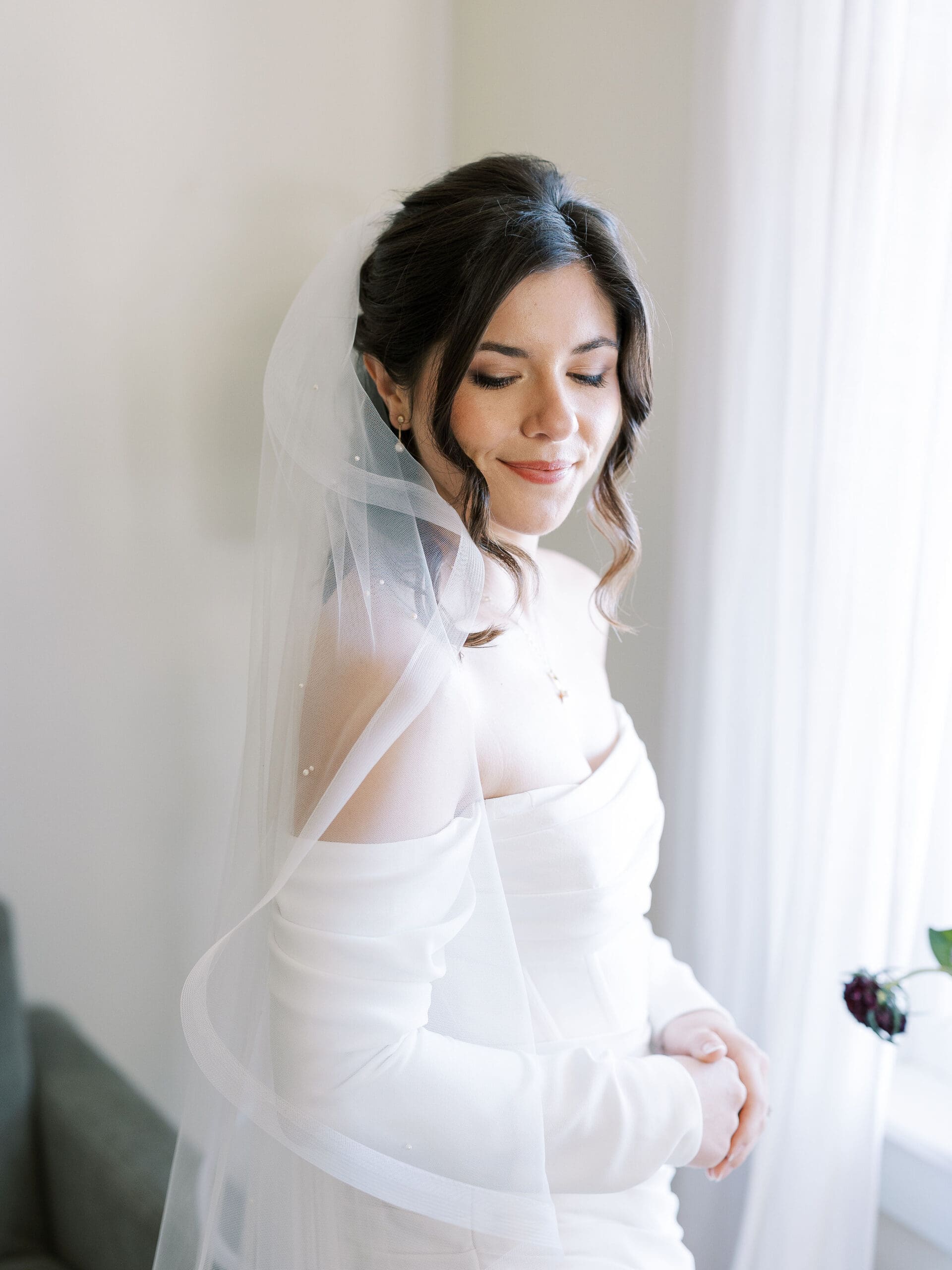 The Grand Lady wedding portraits of bride and groom in Austin