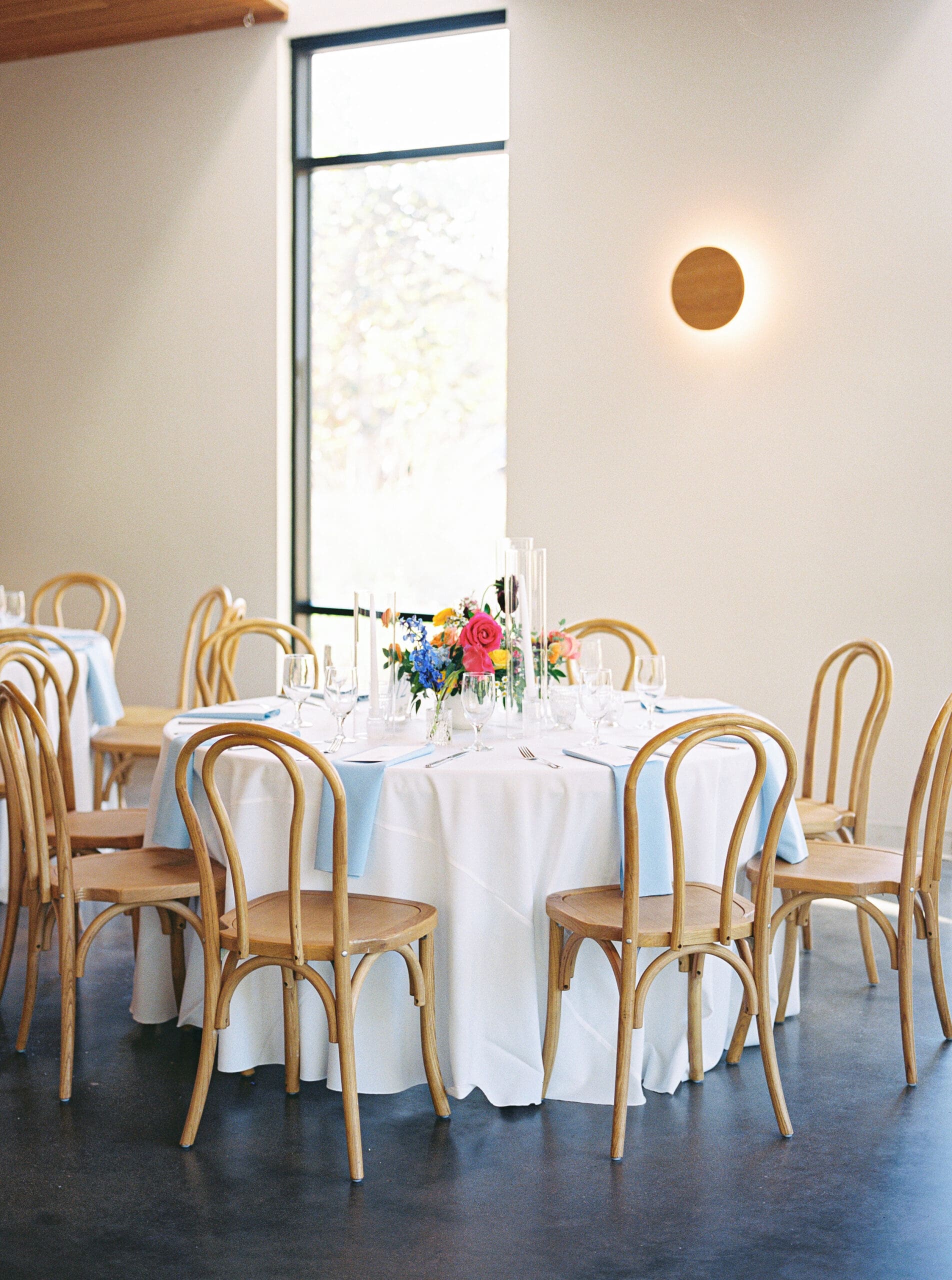 Elegant wedding reception details at The Grand Lady venue