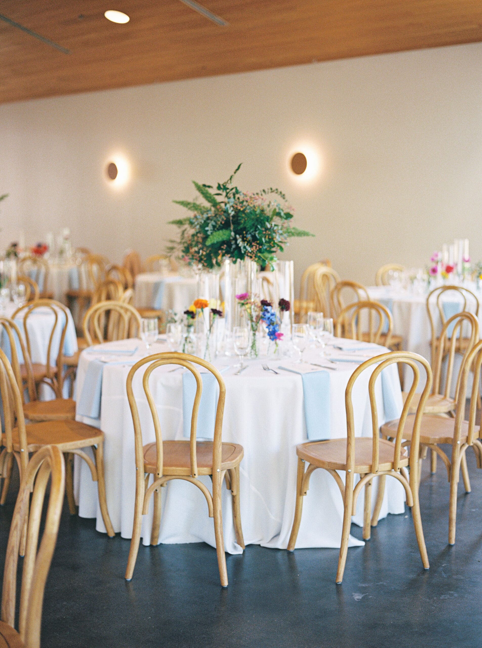 Elegant wedding reception details at The Grand Lady venue