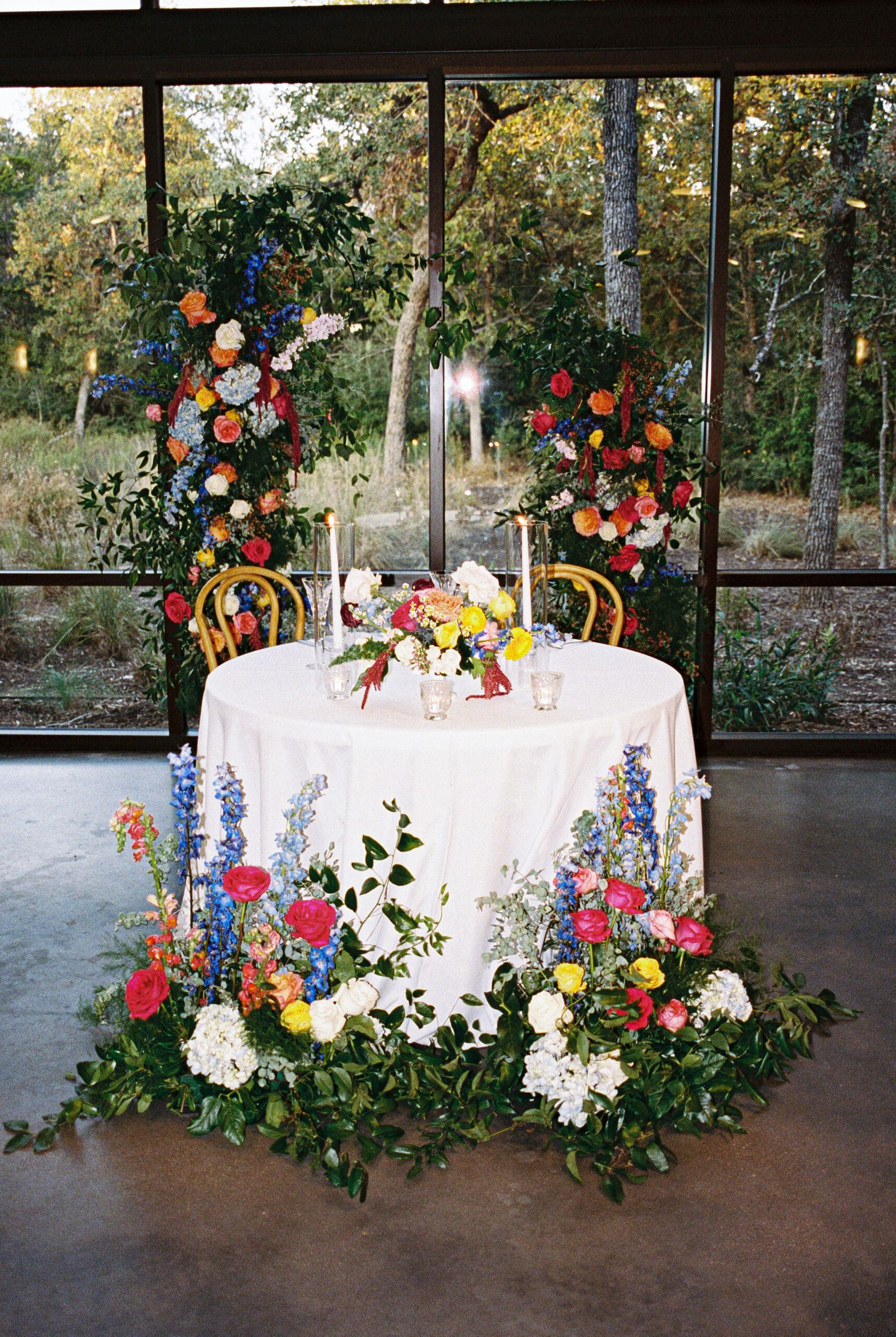 Elegant wedding reception details at The Grand Lady venue