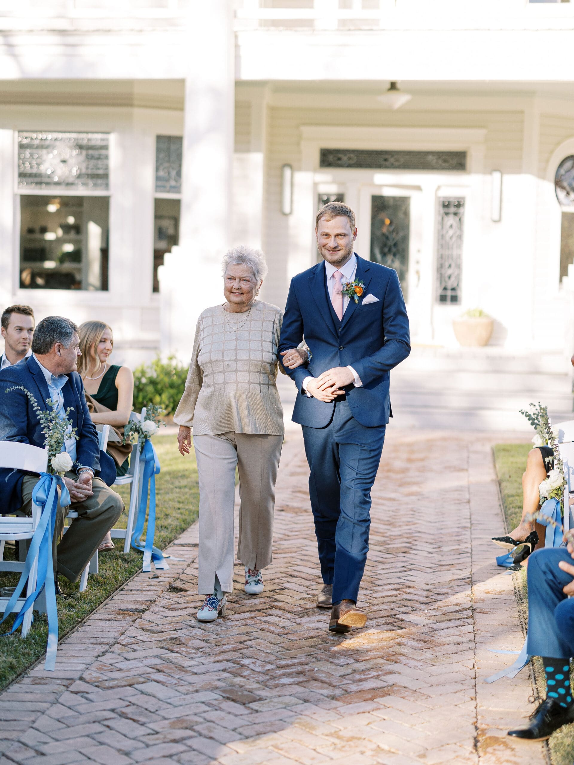 Emotional Austin wedding ceremony at The Grand Lady venue