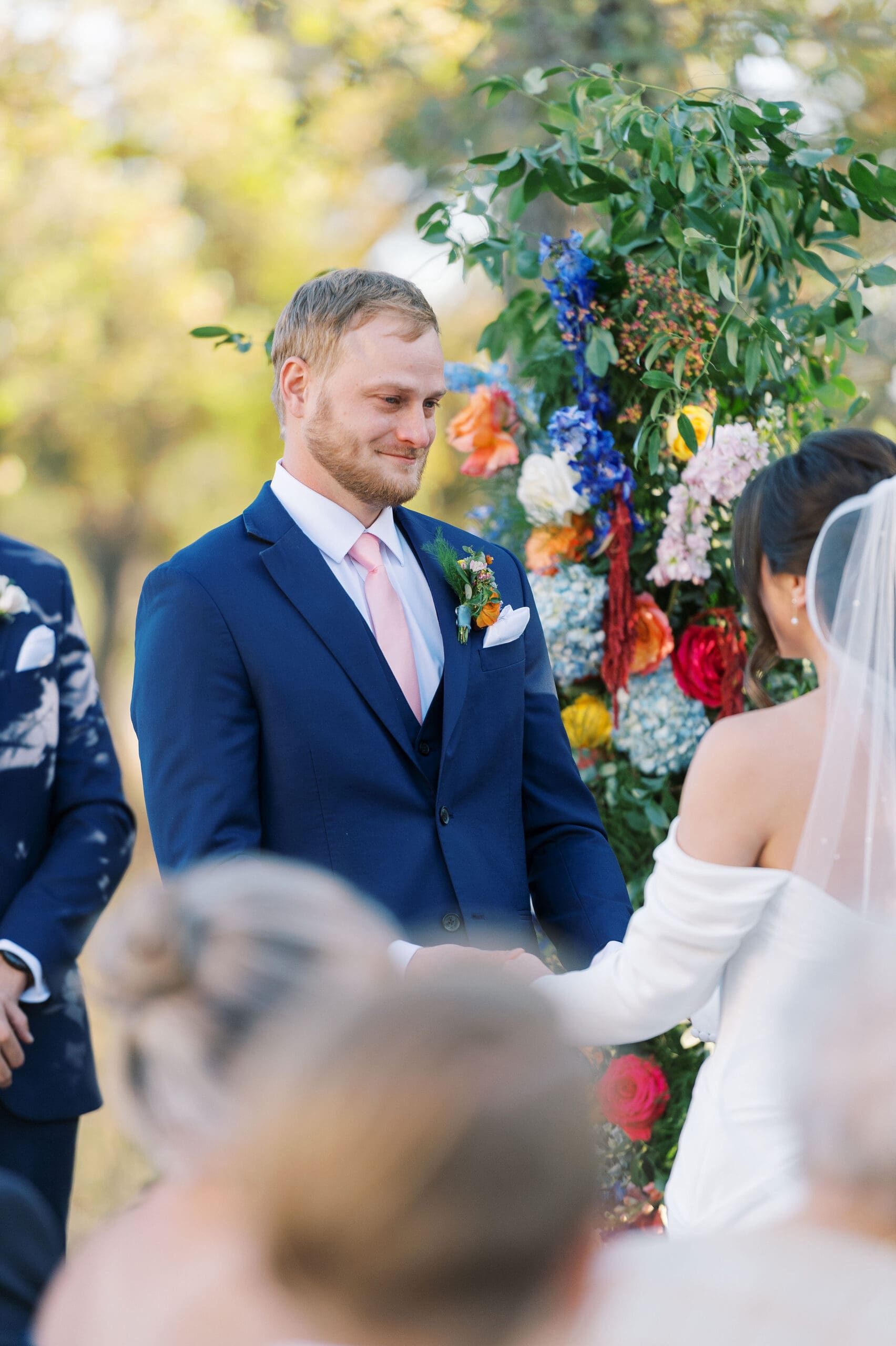 Emotional Austin wedding ceremony at The Grand Lady venue