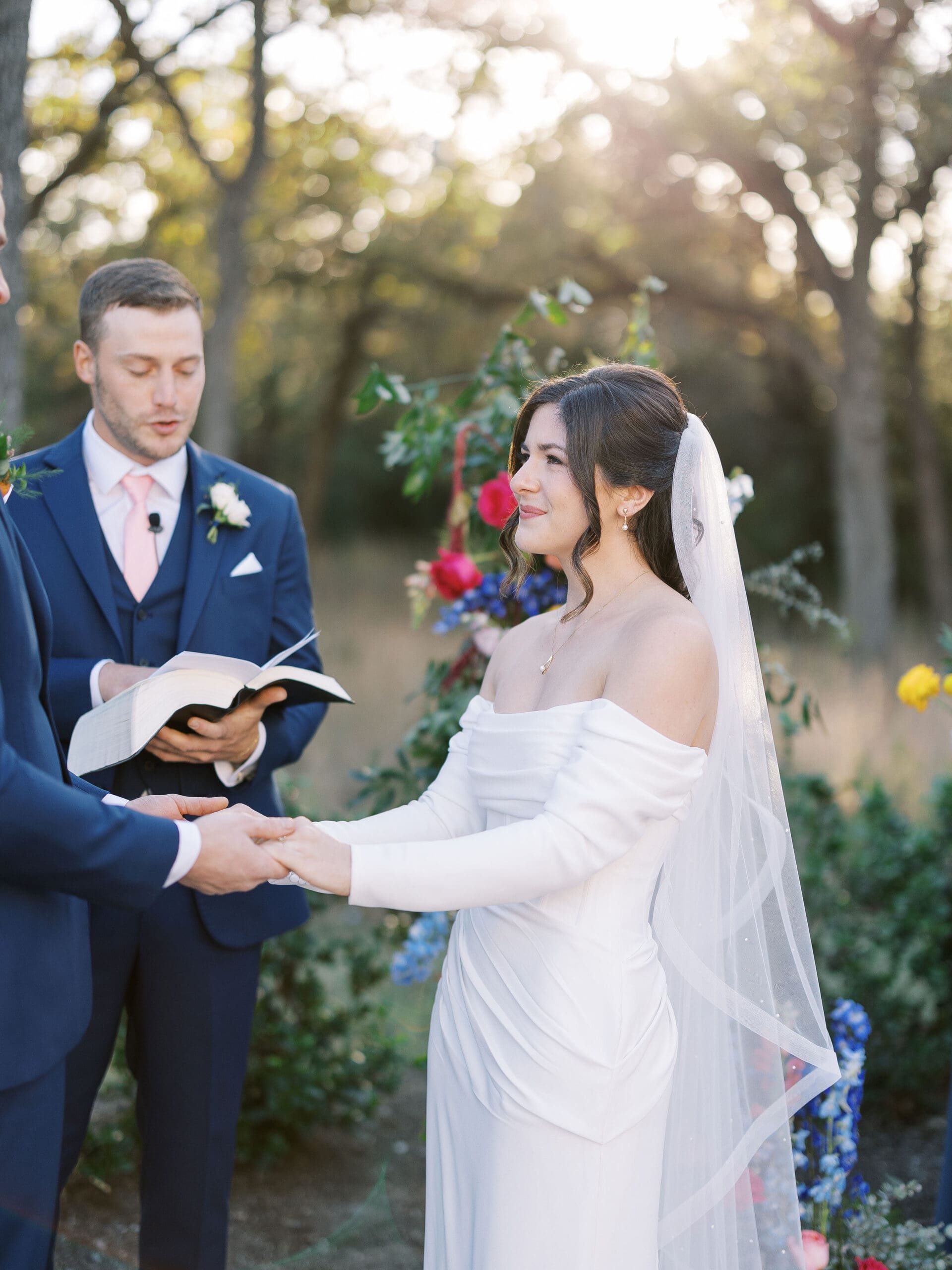 Emotional Austin wedding ceremony at The Grand Lady venue